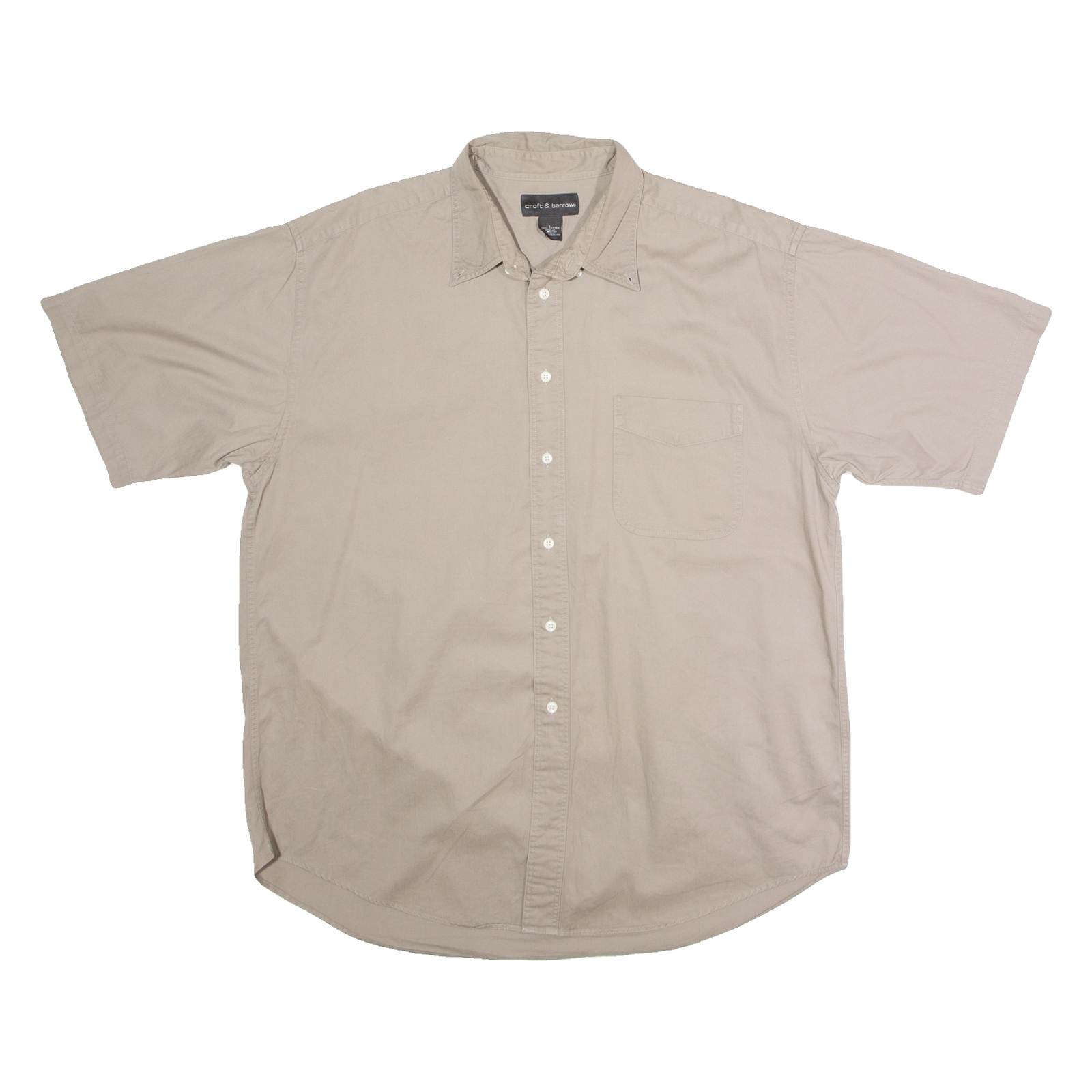 CROFT & BARROW Mens Plain Shirt Grey 90s L Refurbished - N/A refurbished available on Cerqular