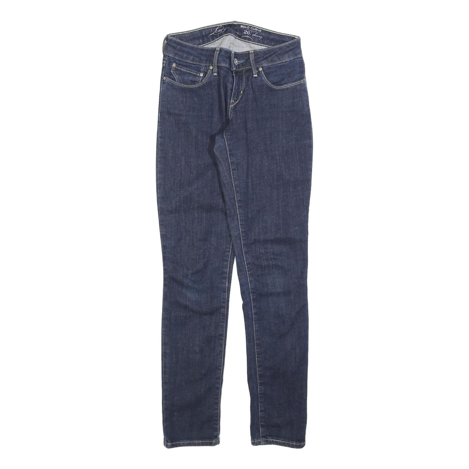 LEVI'S Womens Jeans Blue Slim Skinny Denim Medium W26 L30 Classic Fit Zip Refurbished - N/A refurbished available on Cerqular