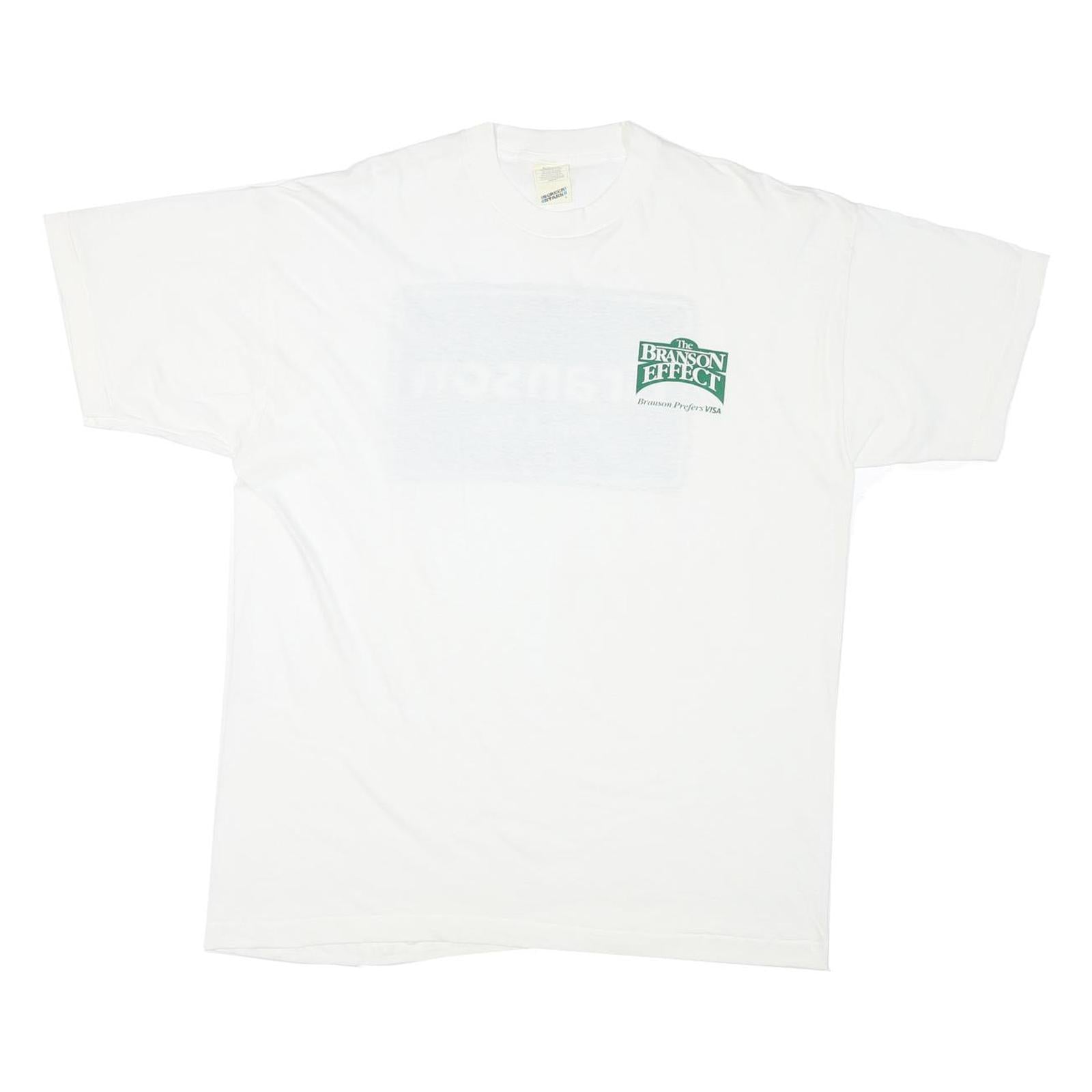 Mens White Branson Effect Graphic T-Shirt XL Short Sleeve Crew Neck Casual Refurbished - N/A refurbished available on Cerqular
