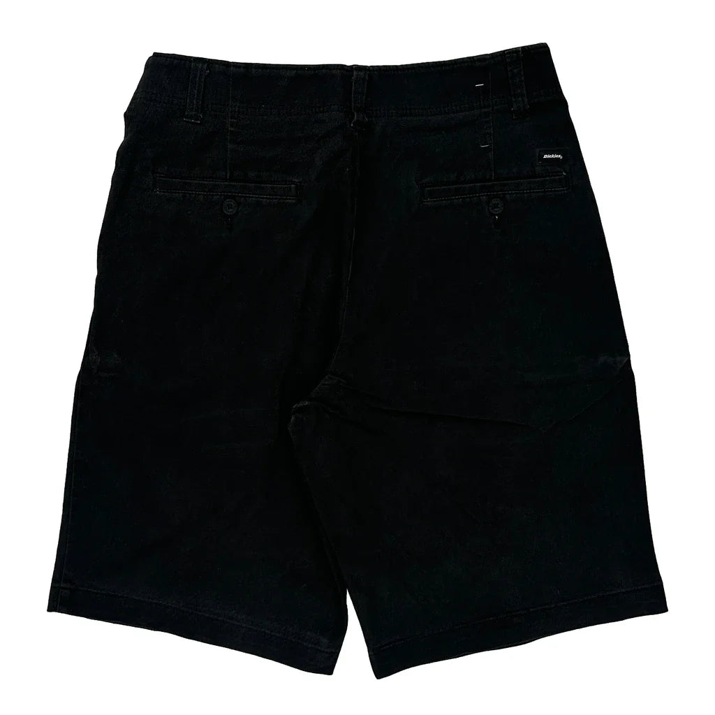 Dickies Shorts - 30W 11L Black Cotton Refurbished - Thrifted (note: this is a term often used to describe second- refurbished available on Cerqular