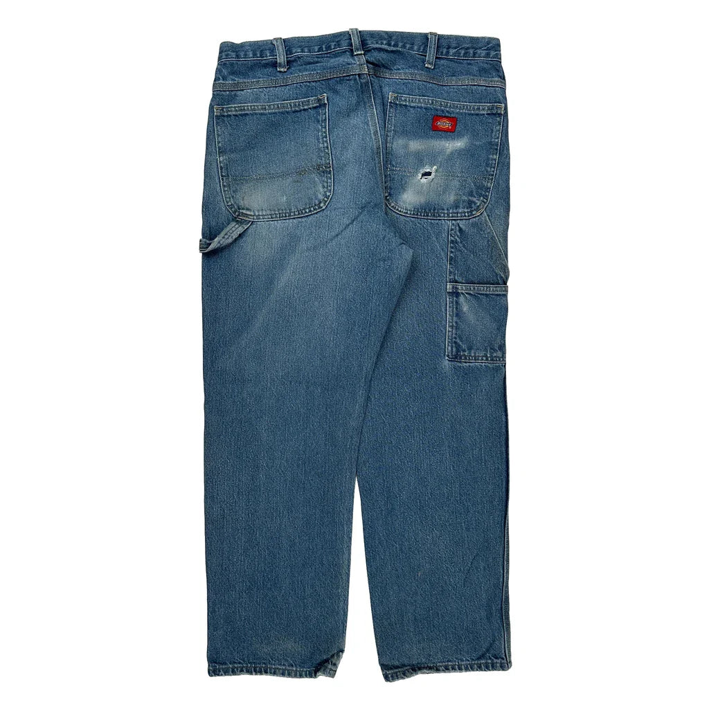 Dickies Carpenter Jeans - 36W 30L Blue Denim Refurbished - Thrifted (note: this is a term often used to describe second- refurbished available on Cerqular