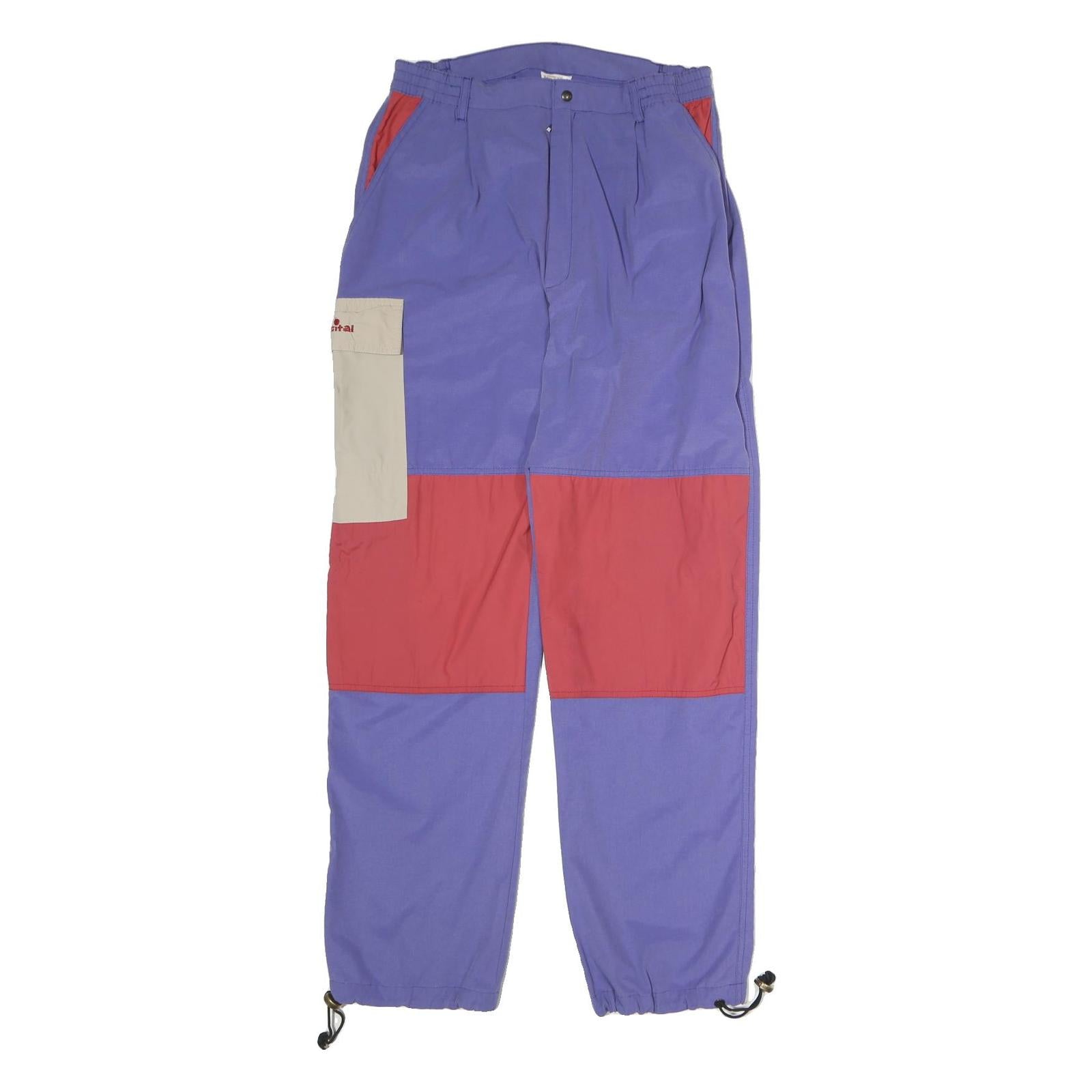 FRANCITAL Womens Cotton Blend Blue & Red Regular Straight Trousers W30 L32 Refurbished - N/A refurbished available on Cerqular