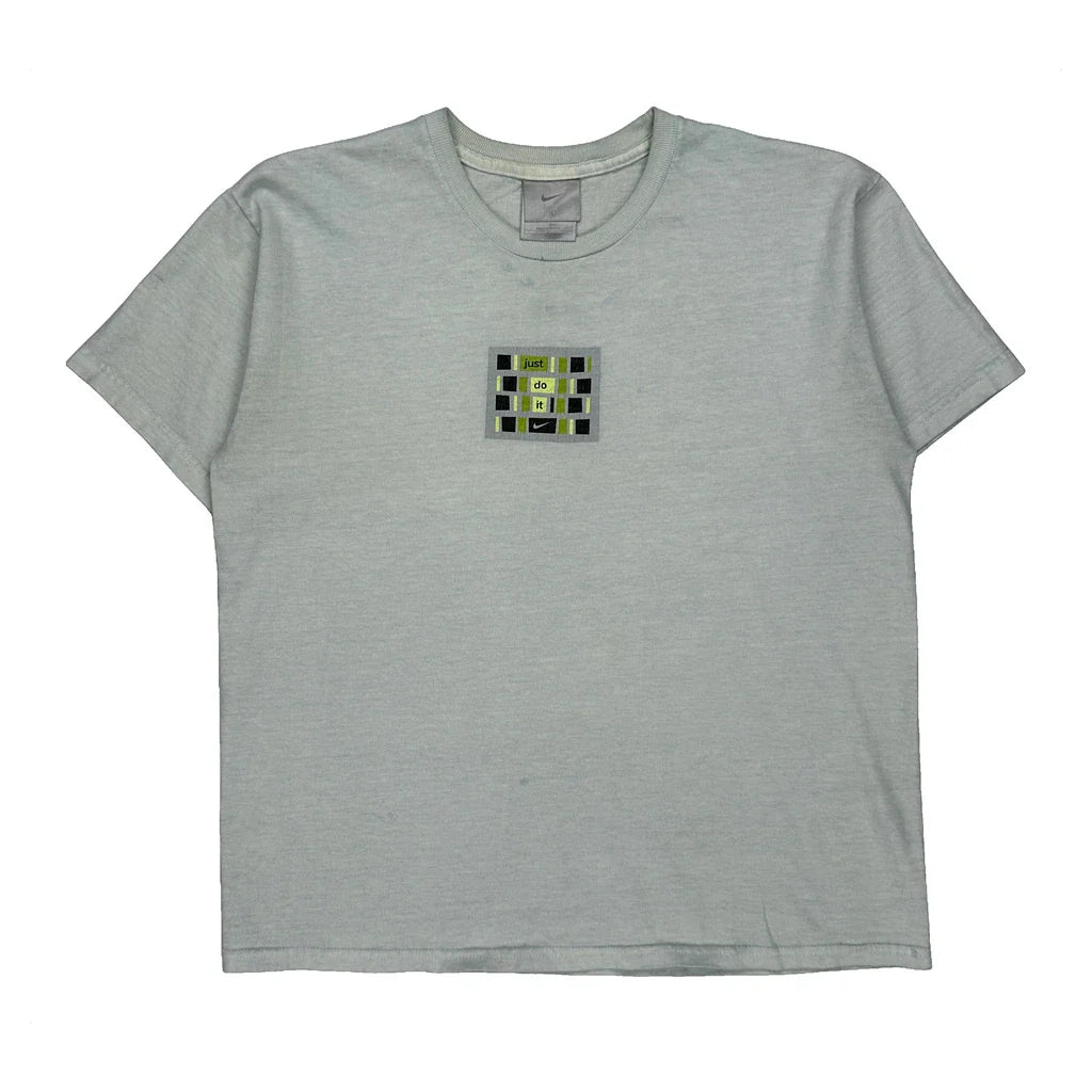 Buy Just Do It Nike T-Shirt - Large Grey Cotton Refurbished - $40.19 Just Do It Nike T-Shirt - Large Grey Cotton Refurbished - Thrifted (note: this is a term often used to describe second- refurbished available on Cerqular