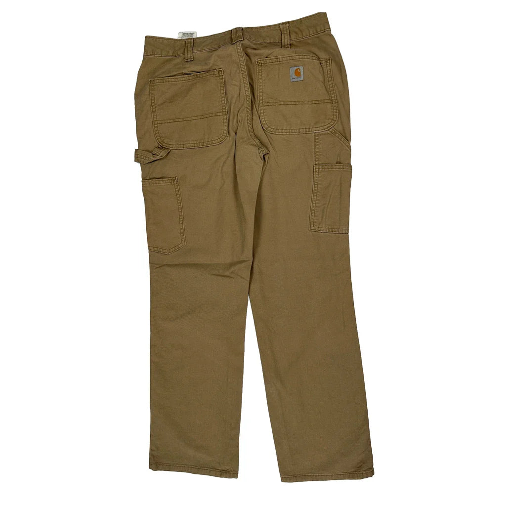 Buy Carhartt Carpenter Trousers - 32W 30L Brown Cotton Refurbished - $73.69 Carhartt Carpenter Trousers - 32W 30L Brown Cotton Refurbished - Thrifted (note: this is a term often used to describe second- refurbished available on Cerqular