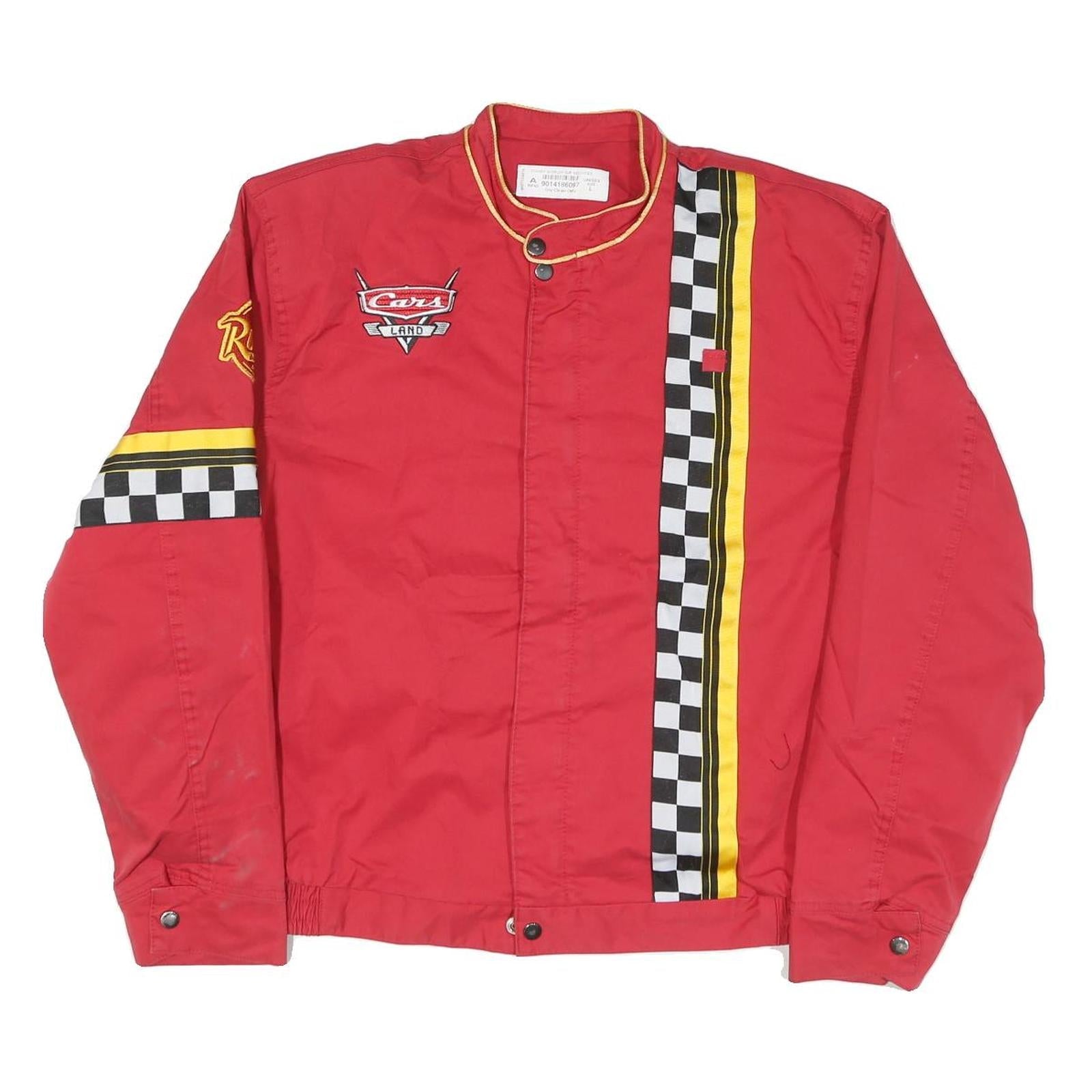 DISNEYWORLDWIDE Womens Red Cars Land Racing Zip Jacket L Polyester Blend Refurbished - N/A refurbished available on Cerqular