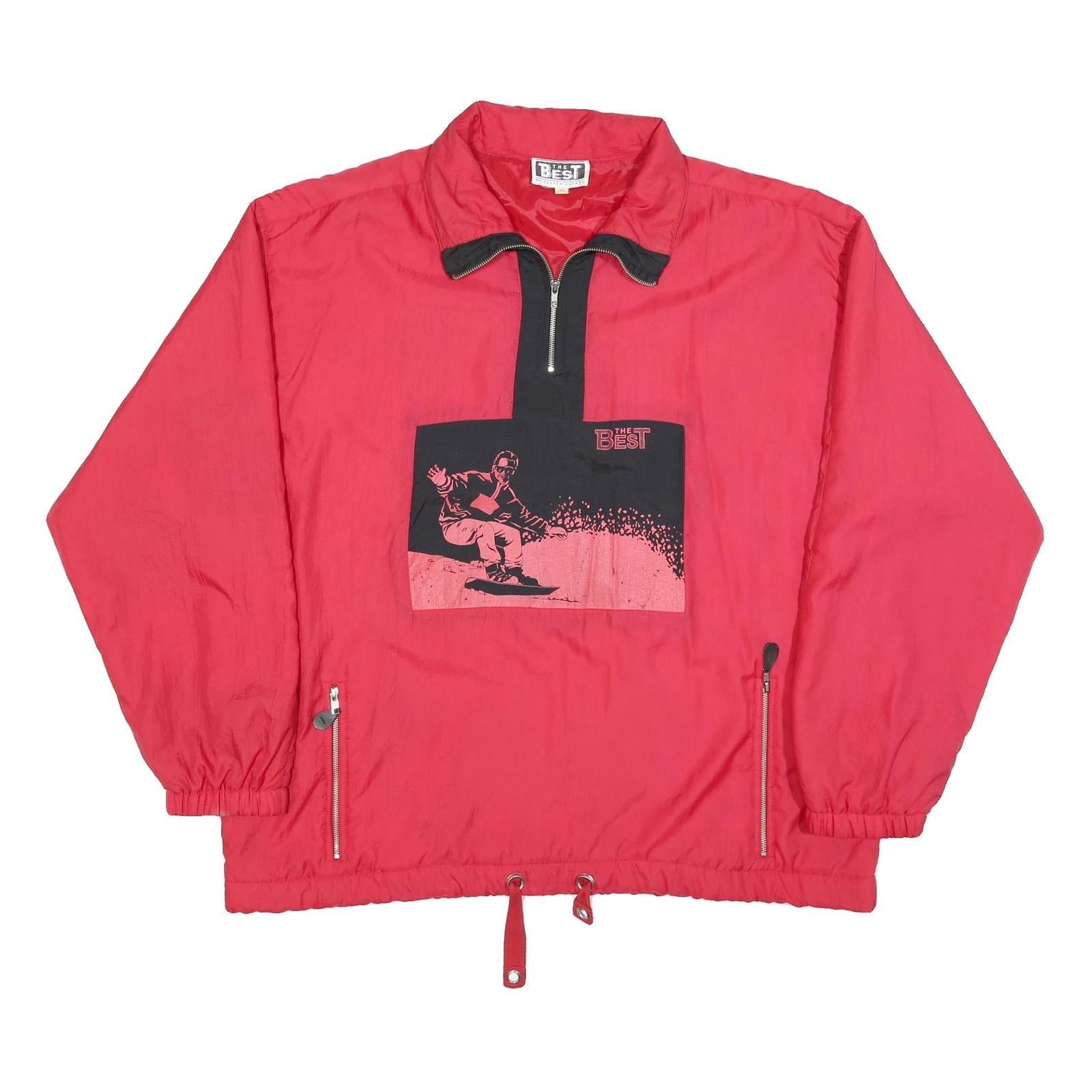 THE BEST Mens Red Zip Jacket XL Polyester Blend Plain Winter Lightweight Refurbished - N/A refurbished available on Cerqular