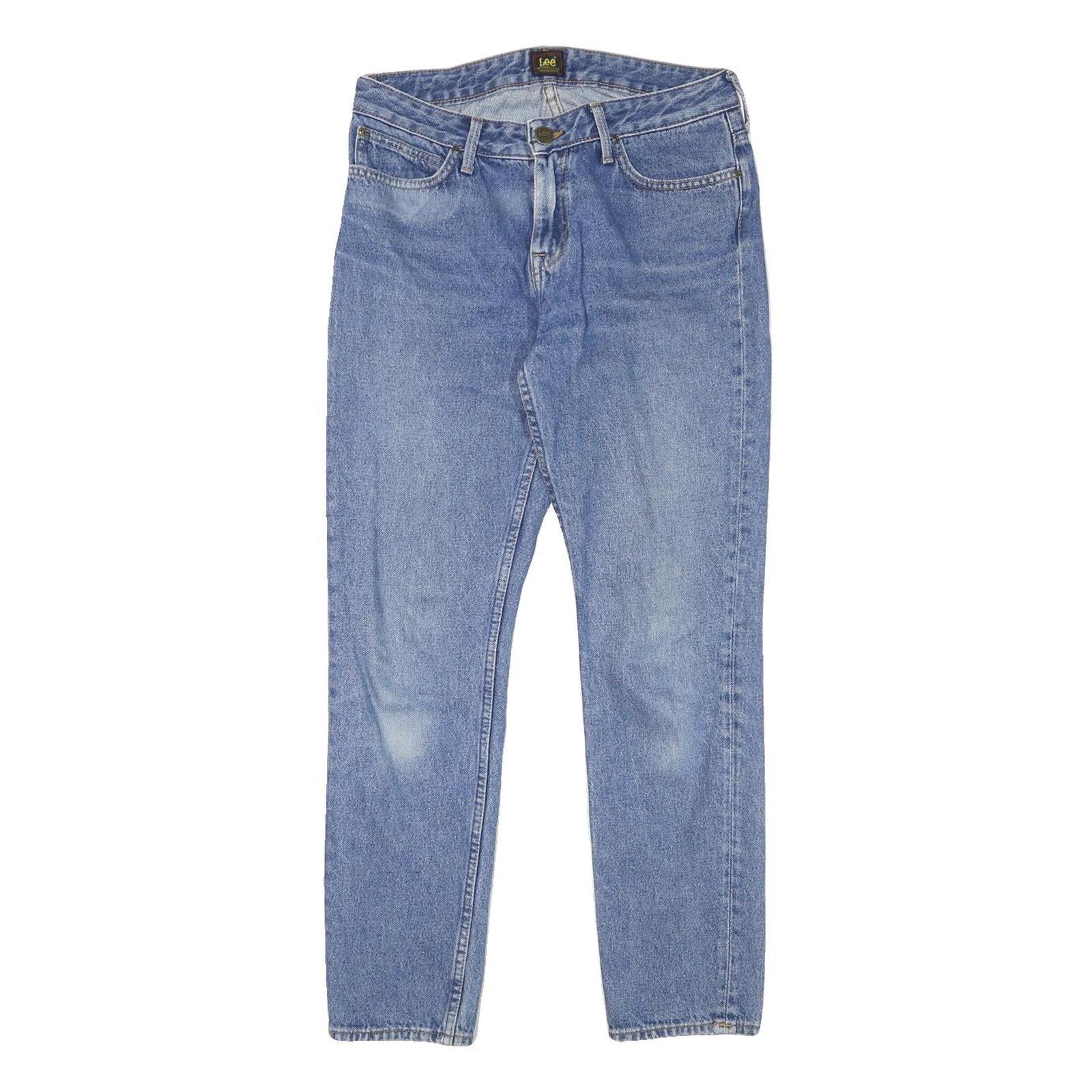 LEE Womens Slim Blue Denim Medium Wash Jeans W30 L28 Classic Zip Pockets Refurbished - N/A refurbished available on Cerqular