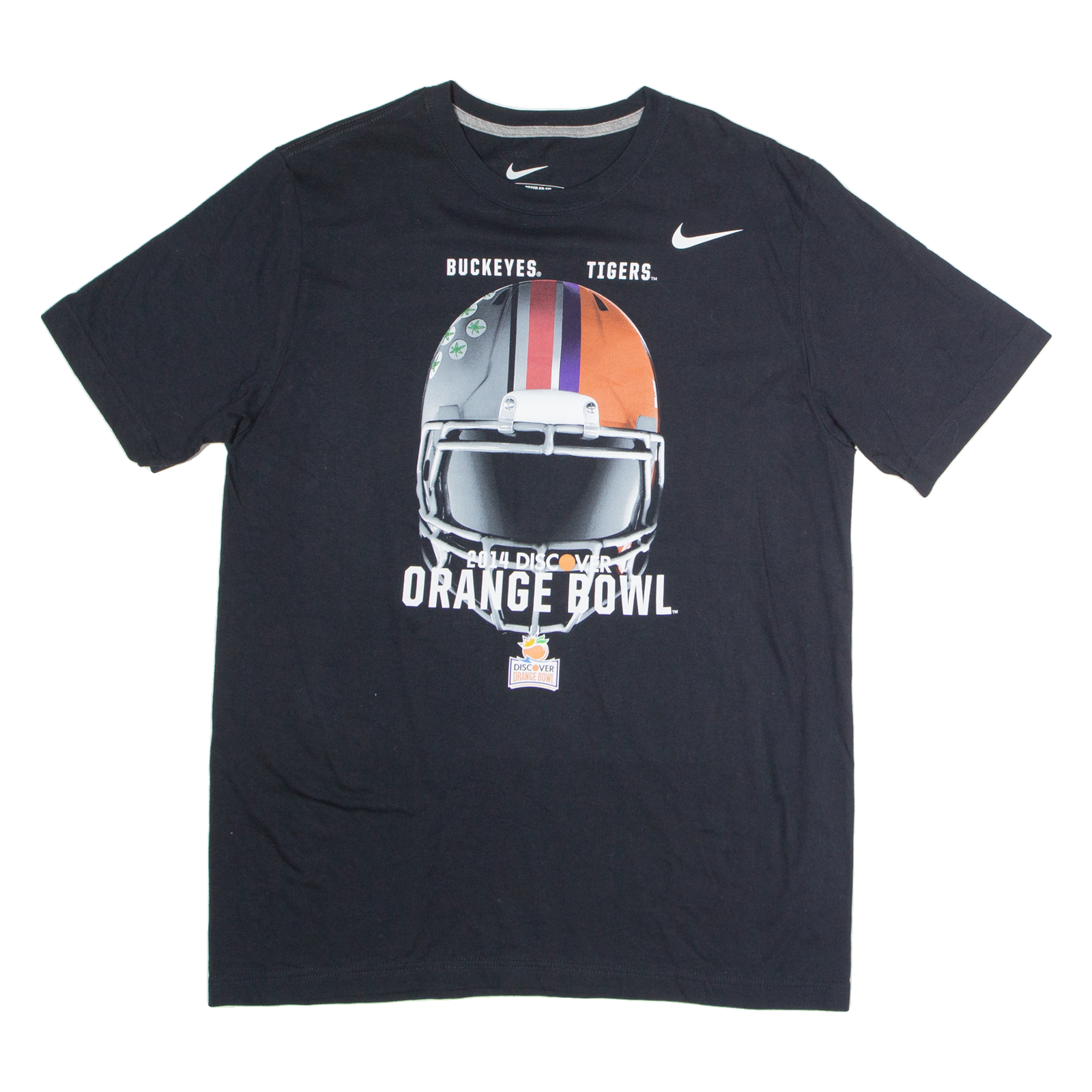 NIKE Orange Bowl Buckeyes Tigers Mens T-Shirt Black USA L Refurbished - N/A refurbished available on Cerqular