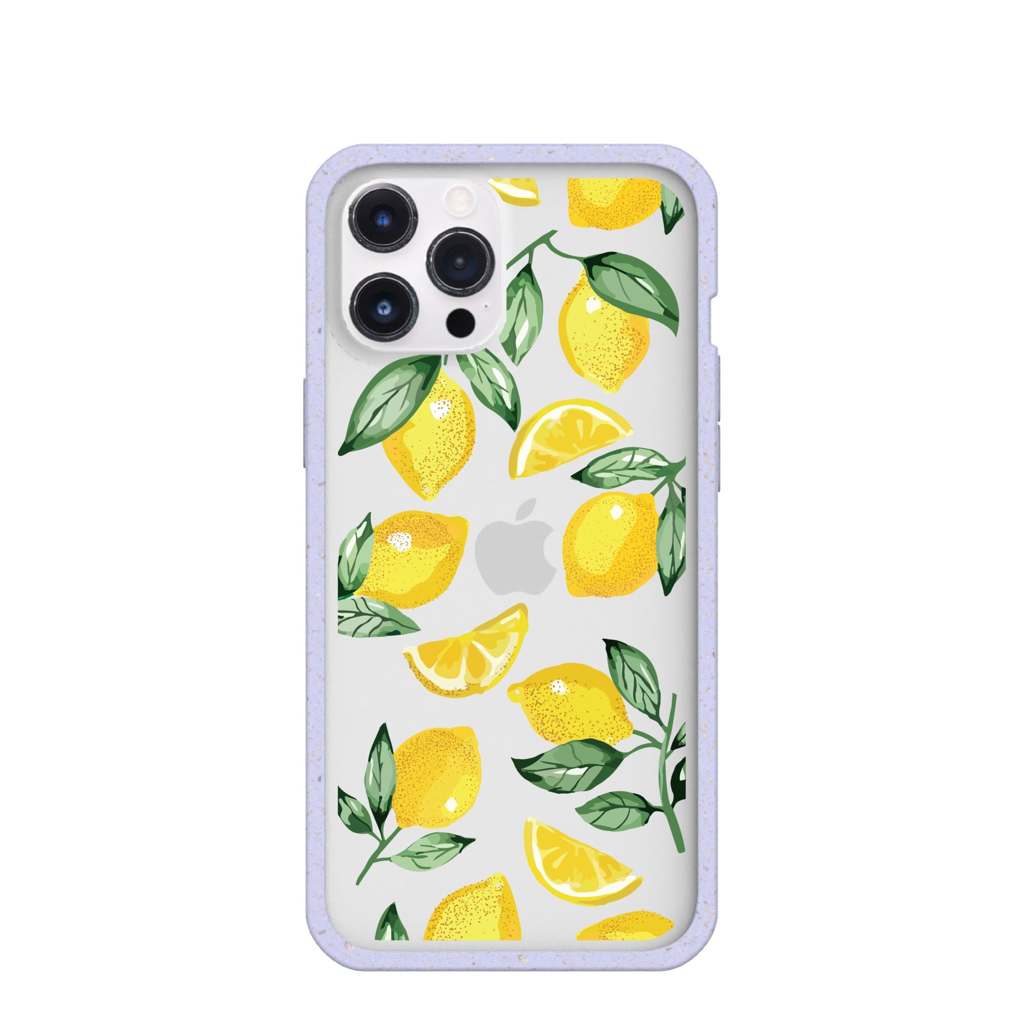 Clear Lemon Fizz iPhone 12 Pro Max Case With Lavender Ridge Refurbished - Pela Case refurbished available on Cerqular