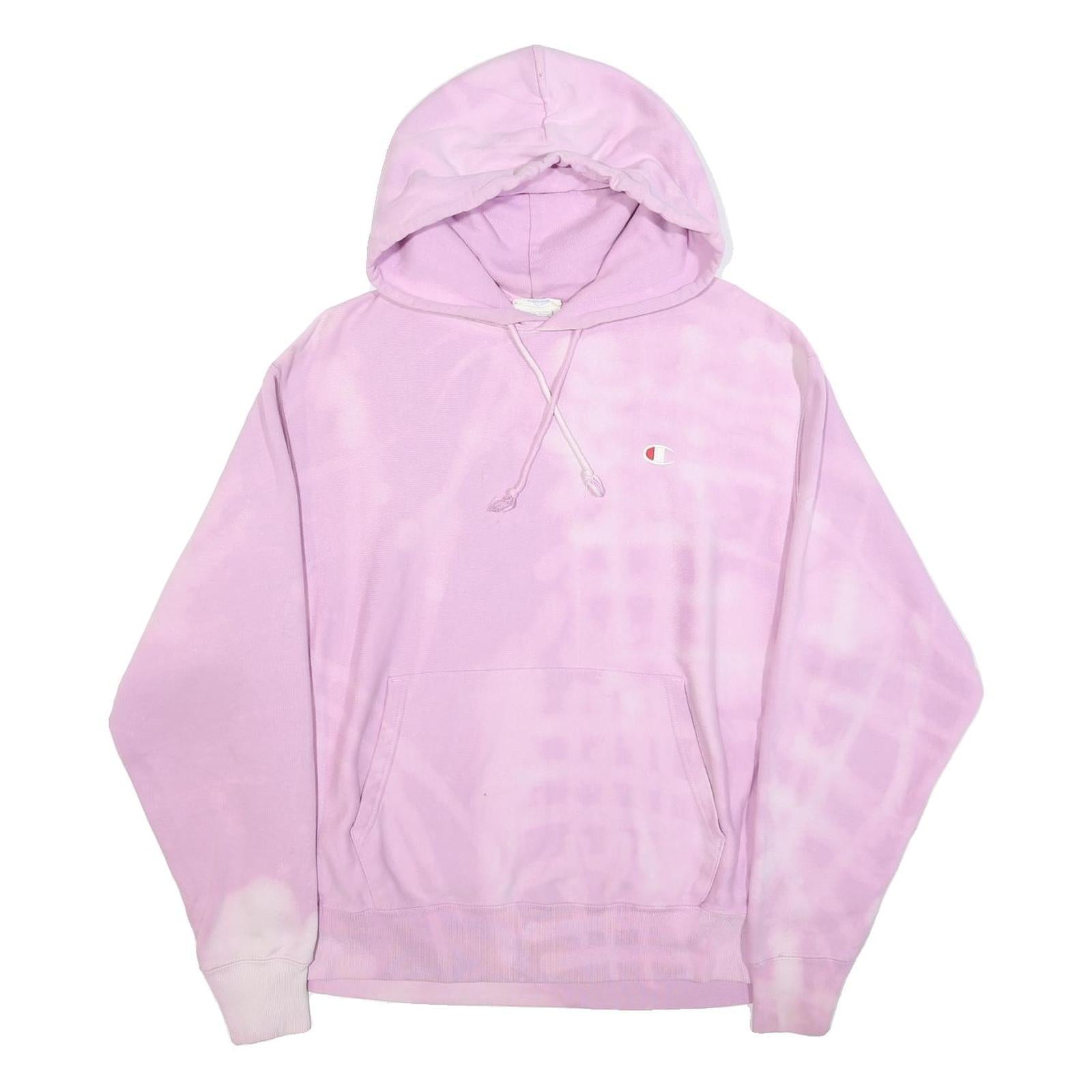 CHAMPION REVERSE WEAVE Womens Pink Tie Dye Pullover Hoodie L Casual Sweatshirt Refurbished - N/A refurbished available on Cerqular