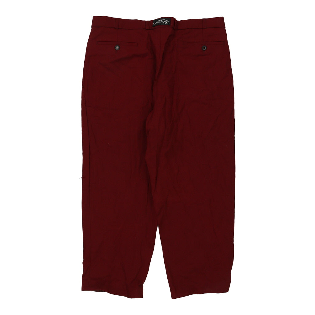 Gardeur Trousers - 35W 35L Red Wool Blend Refurbished - Thrifted (note: this is a term often used to describe second- refurbished available on Cerqular