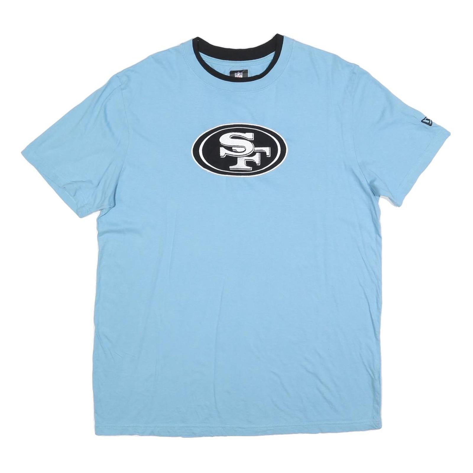 NFL Mens Blue Black SF Logo Graphic T-Shirt L Short Sleeve Crew Neck Refurbished - N/A refurbished available on Cerqular
