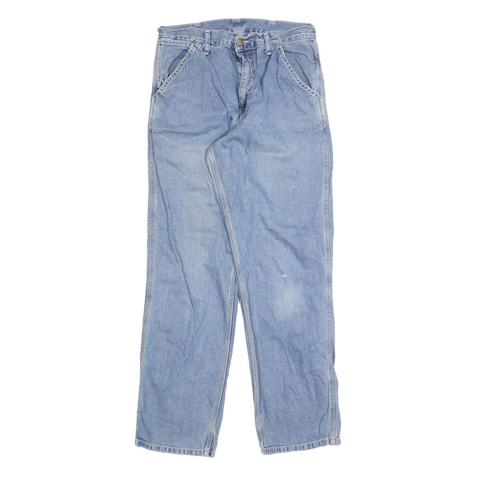 CARHARTT Mens Regular Fit Blue Denim Jeans W28 L32 Classic Cotton Blend Zip Refurbished - N/A refurbished available on Cerqular