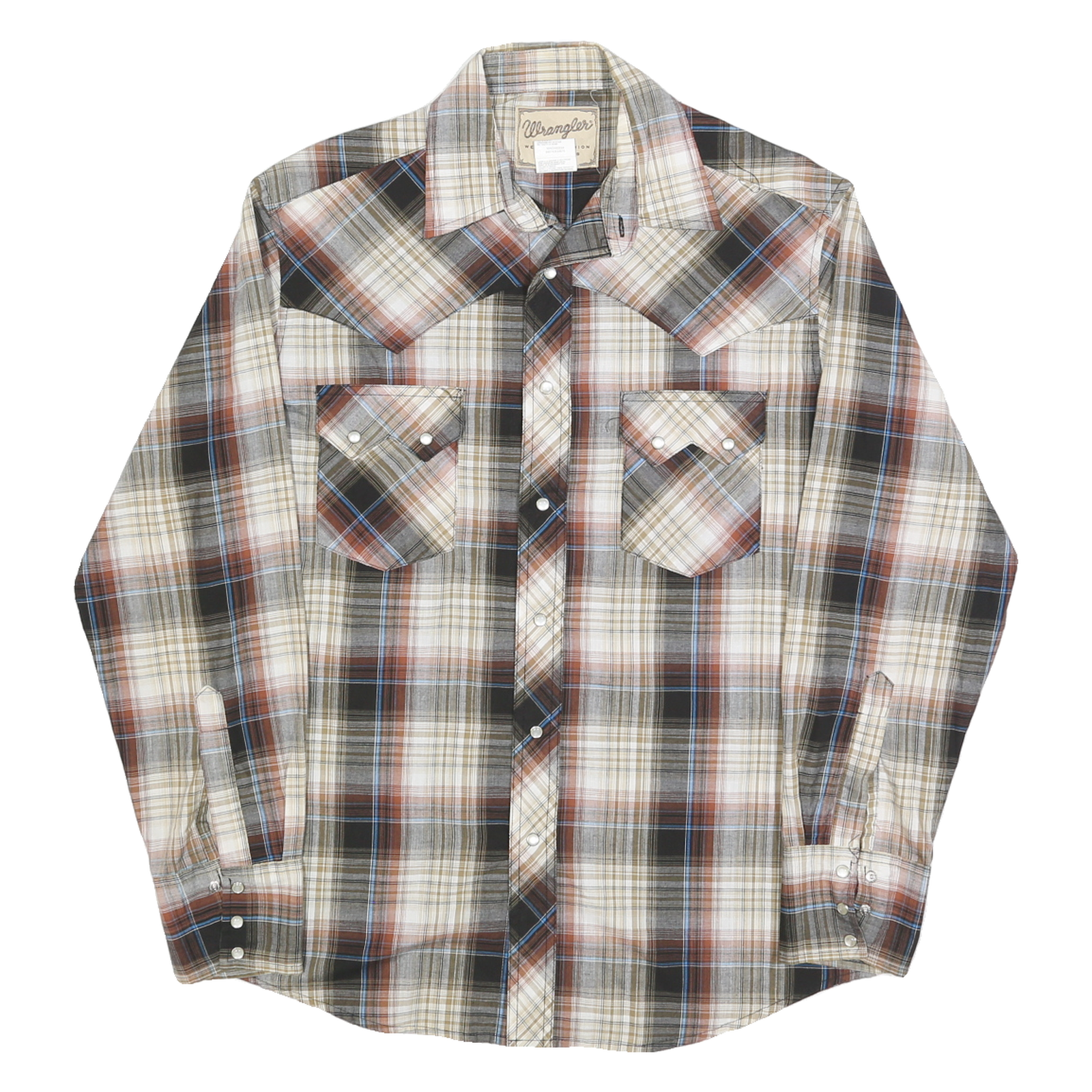 Buy WRANGLER Mens Beige Brown Plaid Western Shirt M Casual Button-Down Cotton Blend Refurbished - $40.29 WRANGLER Mens Beige Brown Plaid Western Shirt M Casual Button-Down Cotton Blend Refurbished - N/A refurbished available on Cerqular