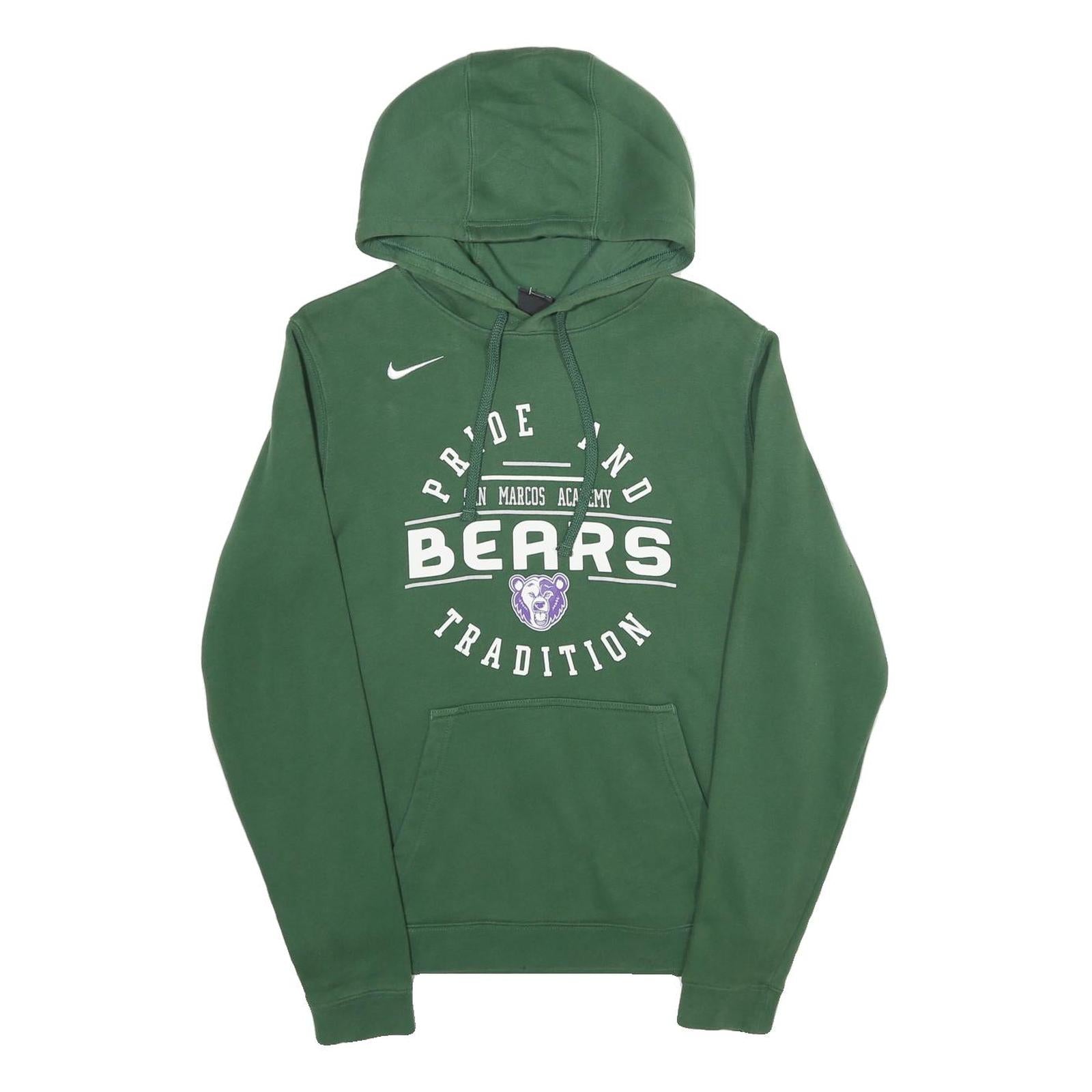 NIKE Mens Green San Marcos Academy Bears Hoodie S Printed Sports Sweatshirt Refurbished - N/A refurbished available on Cerqular