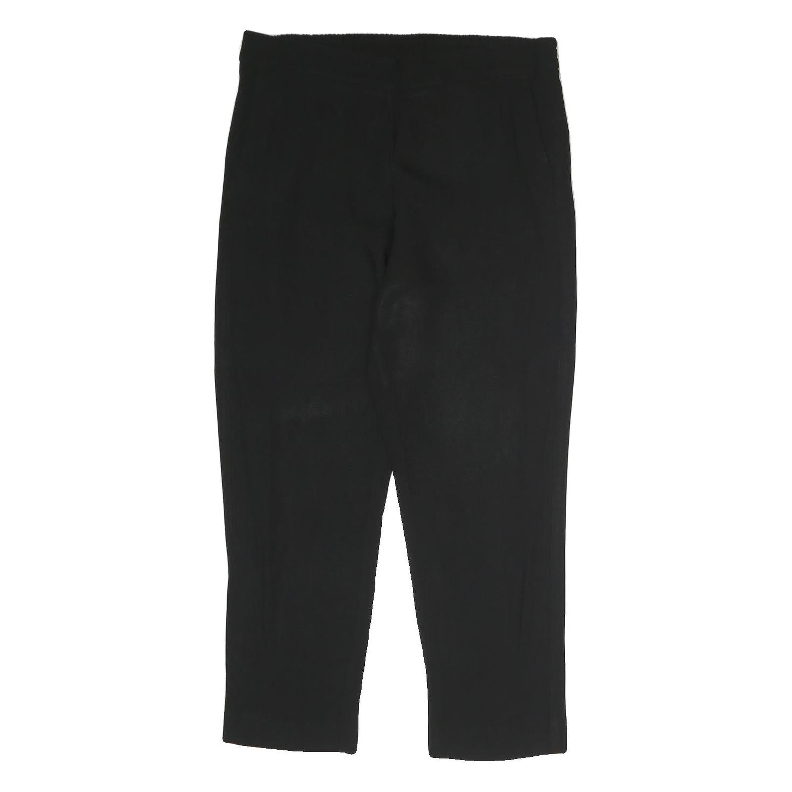 PAZA SEMPIONE Womens Polyester Black Relaxed Straight Trousers W25 L26 Classic Refurbished - N/A refurbished available on Cerqular