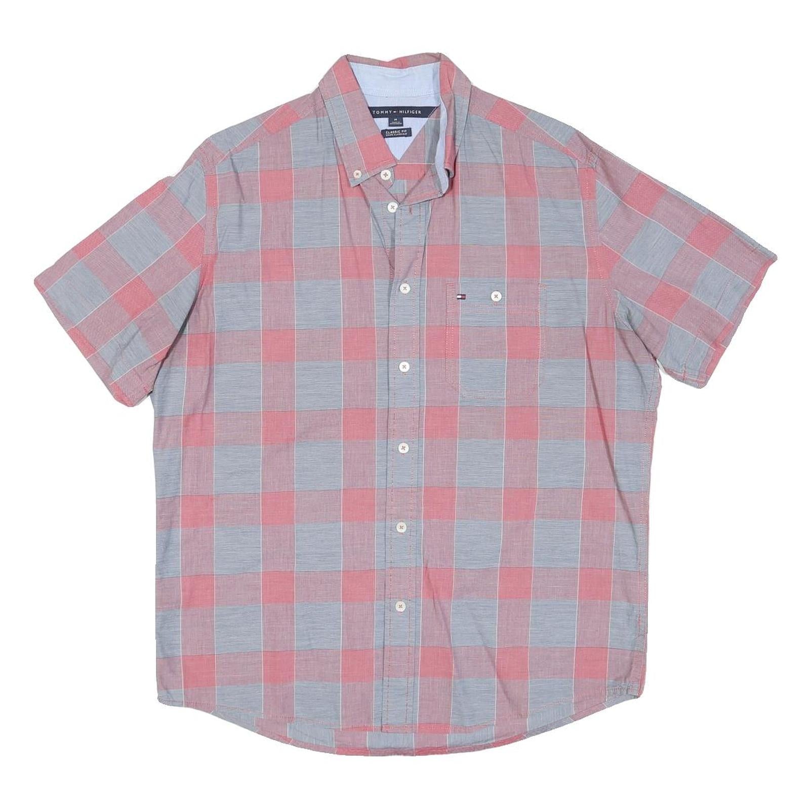 Buy TOMMY HILFIGER Mens Pink & Grey Check Shirt M Classic Fit Button Down Refurbished - $38.99 TOMMY HILFIGER Mens Pink & Grey Check Shirt M Classic Fit Button Down Refurbished - N/A refurbished available on Cerqular