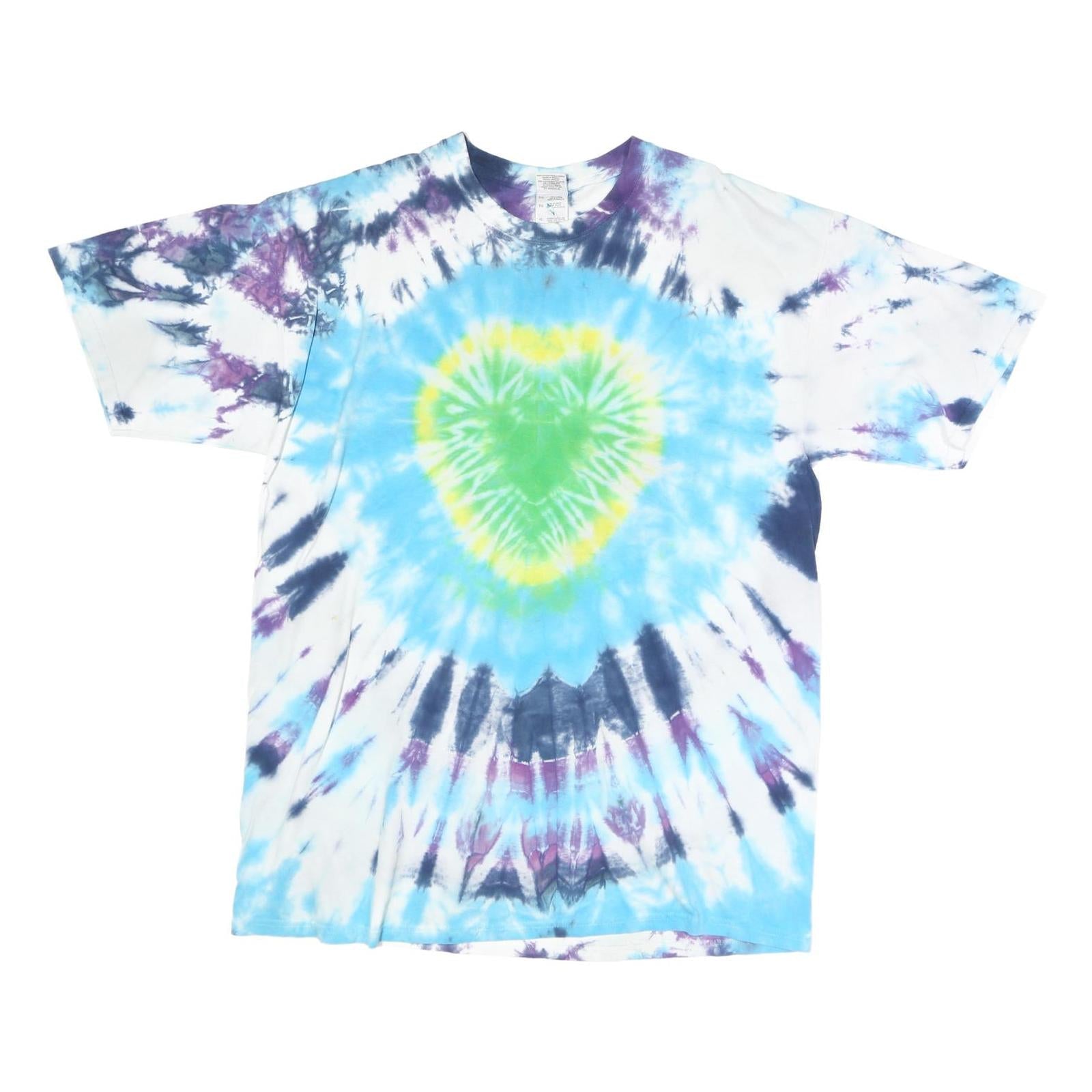 GILDAN Mens White Blue Tie Dye Graphic T-Shirt XL Crew Neck Short Sleeve Refurbished - N/A refurbished available on Cerqular