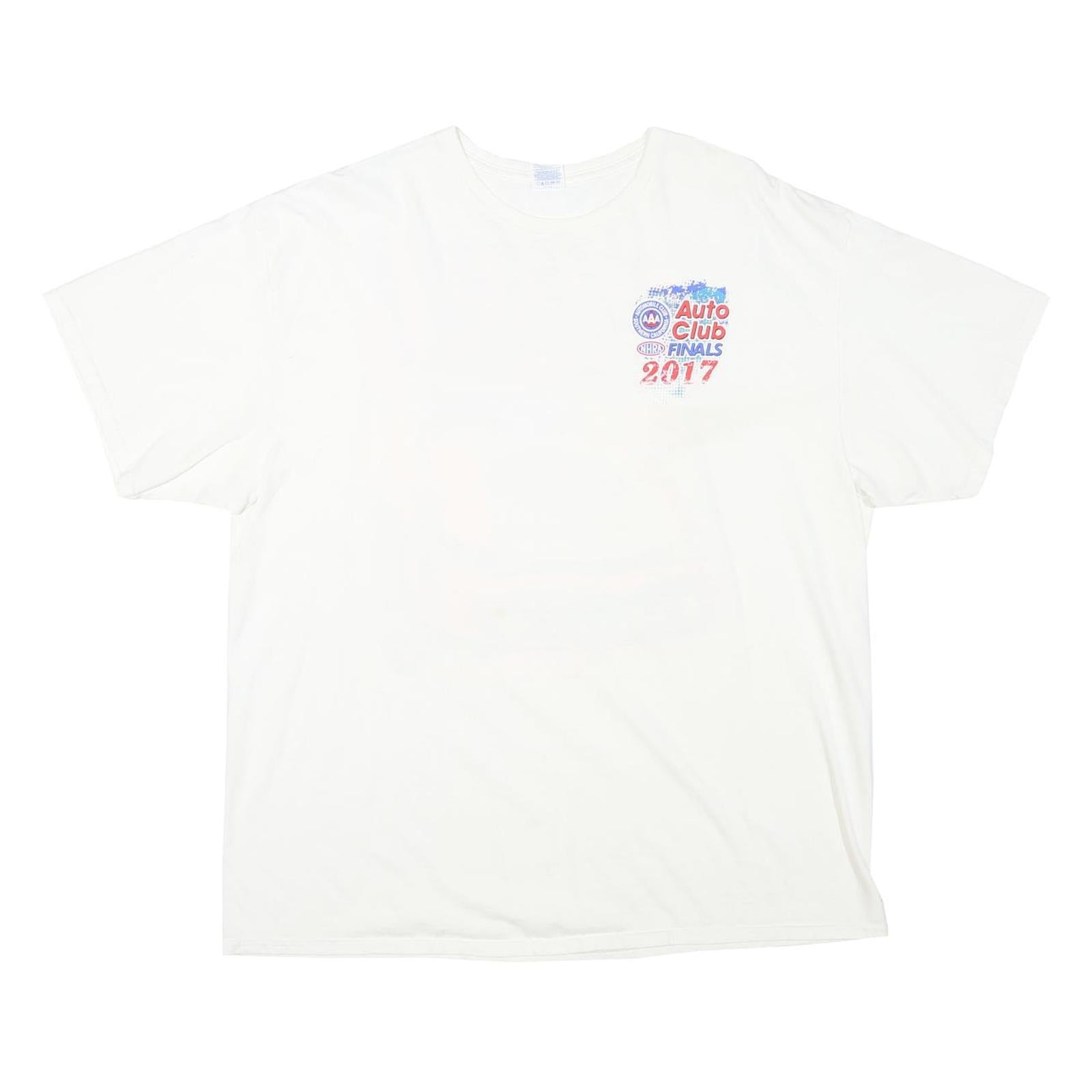 DELTA Mens White Auto Club Finals 2017 Graphic T-Shirt 2XL Short Sleeve Crew Refurbished - N/A refurbished available on Cerqular
