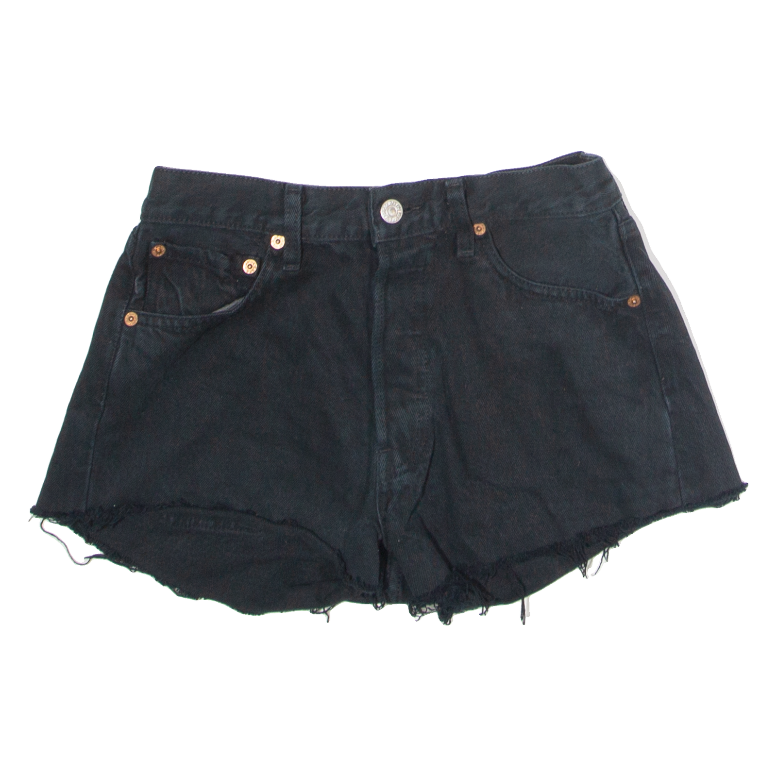 LEVI'S Womens Denim Shorts Black XXS W25 Refurbished - N/A refurbished available on Cerqular