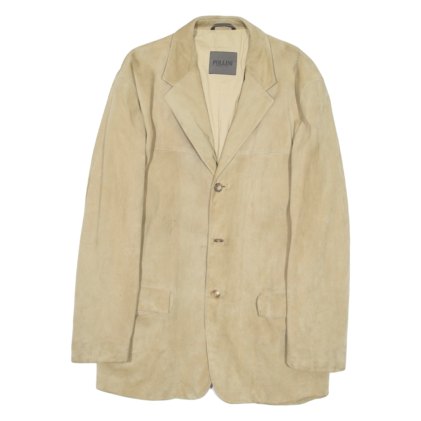 POLLINI Mens Overcoat Jacket Beige L Refurbished - N/A refurbished available on Cerqular