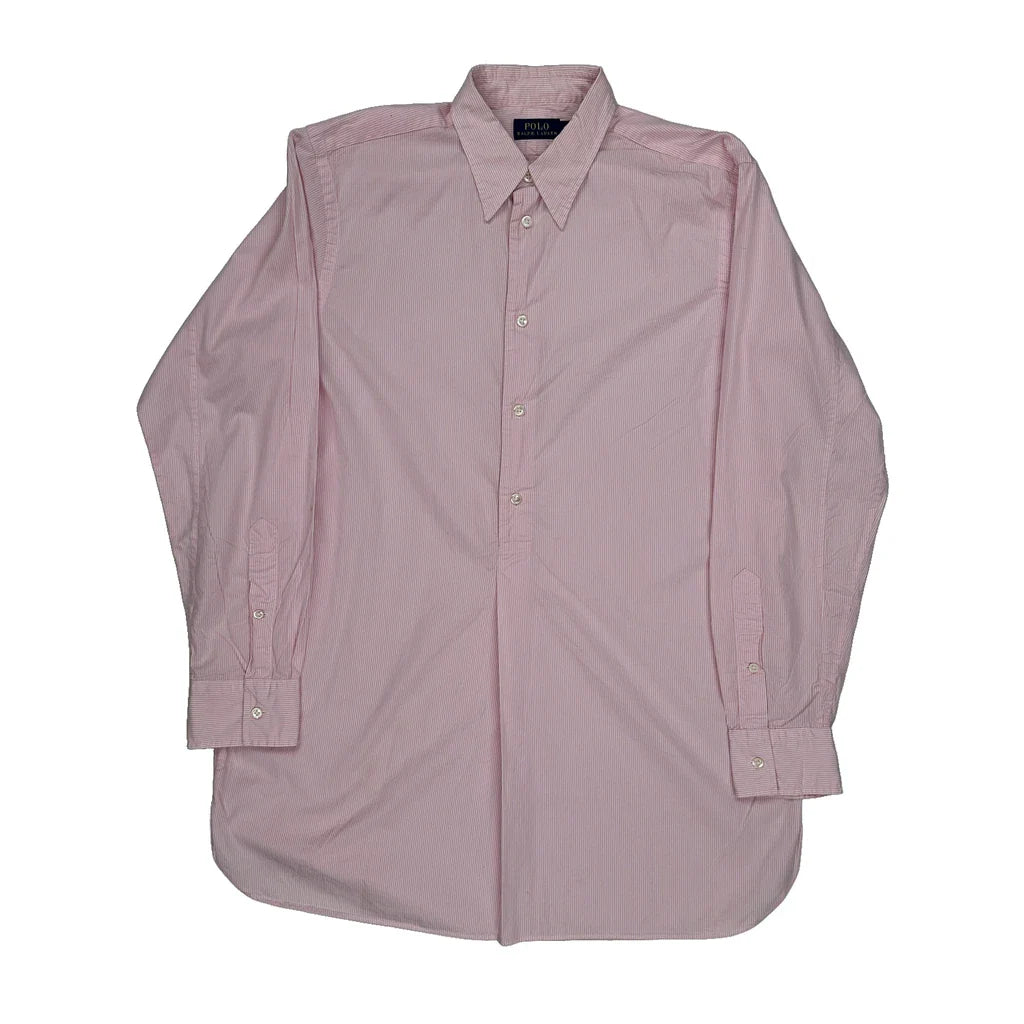Polo By Ralph Lauren Striped Shirt - Small Pink Cotton Refurbished - Thrifted (note: this is a term often used to describe second- refurbished available on Cerqular
