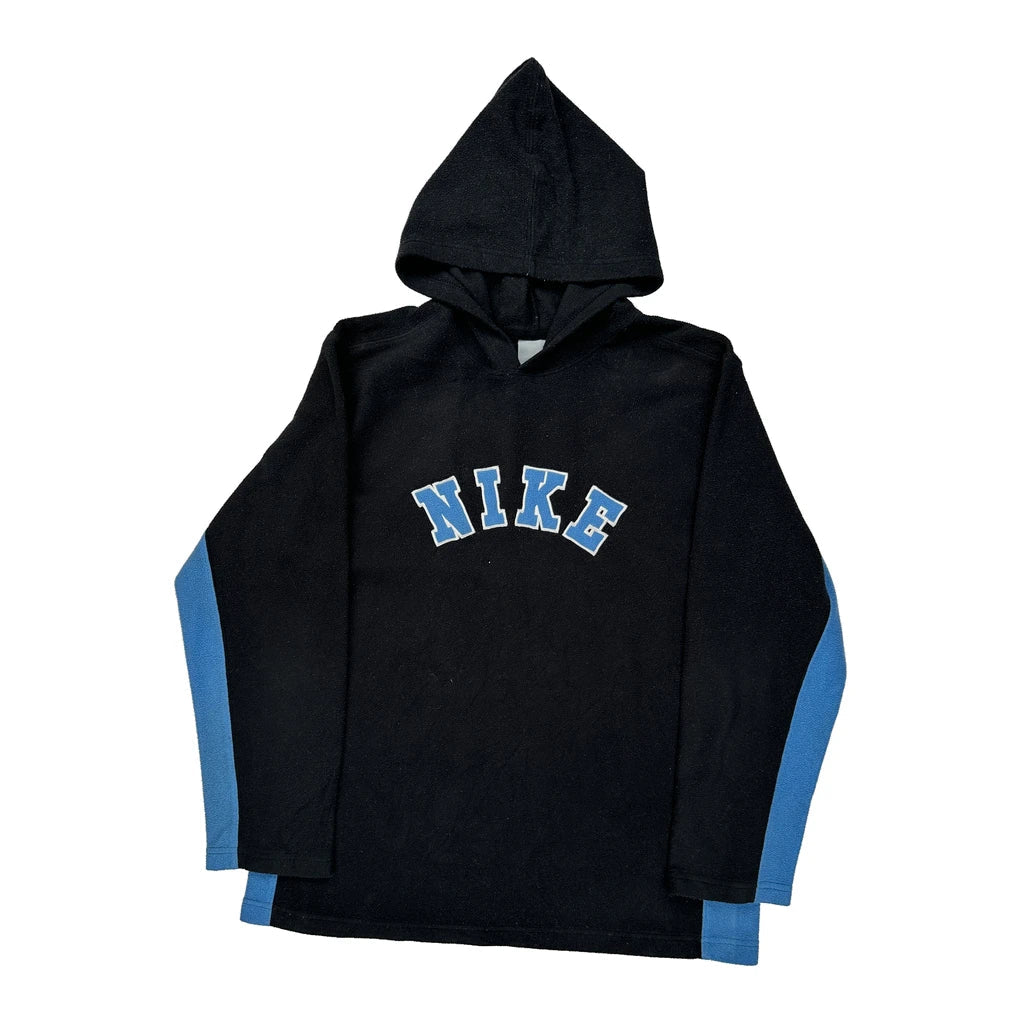 Age 13-14 Nike Spellout Hoodie - XL Black Cotton Refurbished - Thrifted (note: this is a term often used to describe second- refurbished available on Cerqular