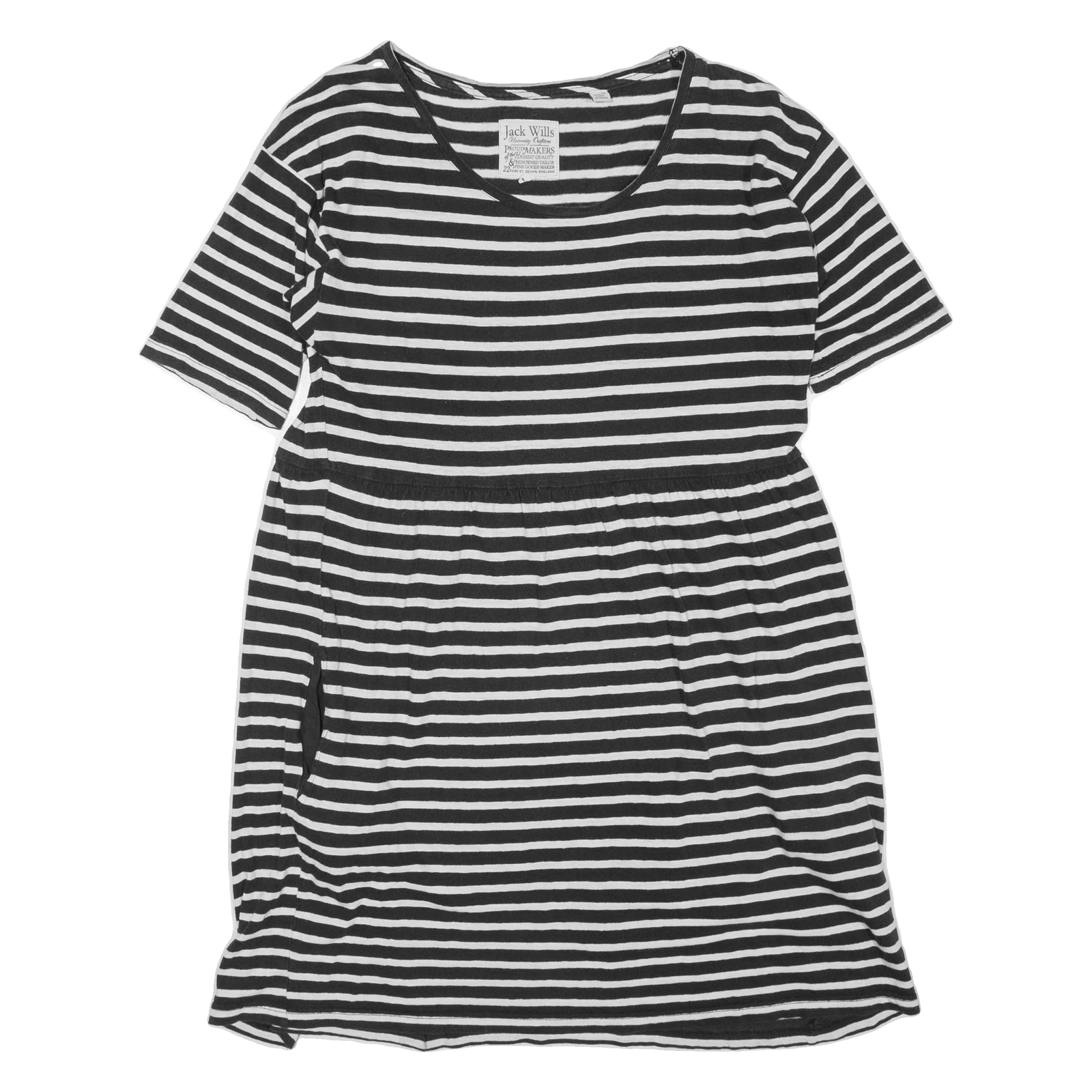 JACK WILLS Womens Day Dress Blue Striped Short Sleeve Short UK 10 Refurbished - N/A refurbished available on Cerqular