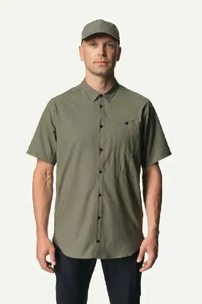 M's Shortsleeve Shirt | Color: Sage Green | Size: XL Refurbished - Houdini Sportswear refurbished available on Cerqular