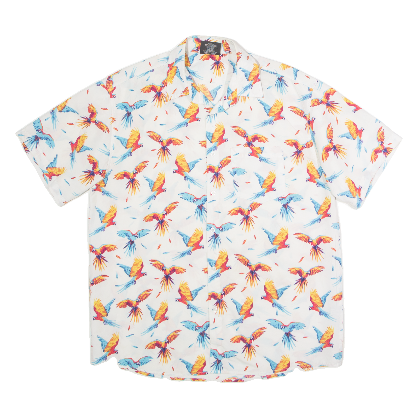 LOWES Parrot Mens Shirt White Animal Print L Refurbished - N/A refurbished available on Cerqular