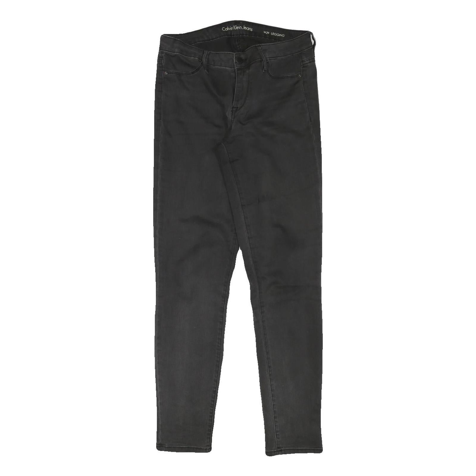 CALVIN KLEIN JEANS Womens Black Slim Skinny Denim Woven W30 L30 Stretch Zip Refurbished - N/A refurbished available on Cerqular