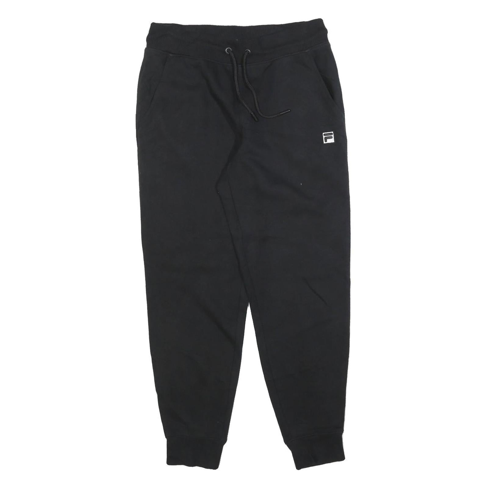 FILA Mens Joggers Black S W28 L28 Slim Tapered Cotton Blend Logo Casual Wear Refurbished - N/A refurbished available on Cerqular