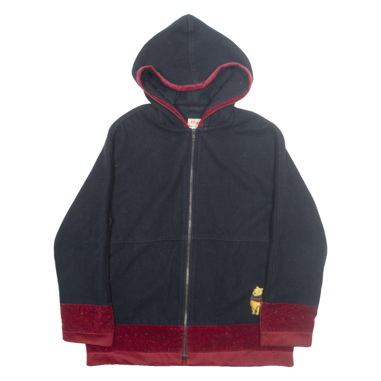 DISNEY Winnie The Pooh Womens Jacket Black Wool 90s Hooded S Refurbished - N/A refurbished available on Cerqular