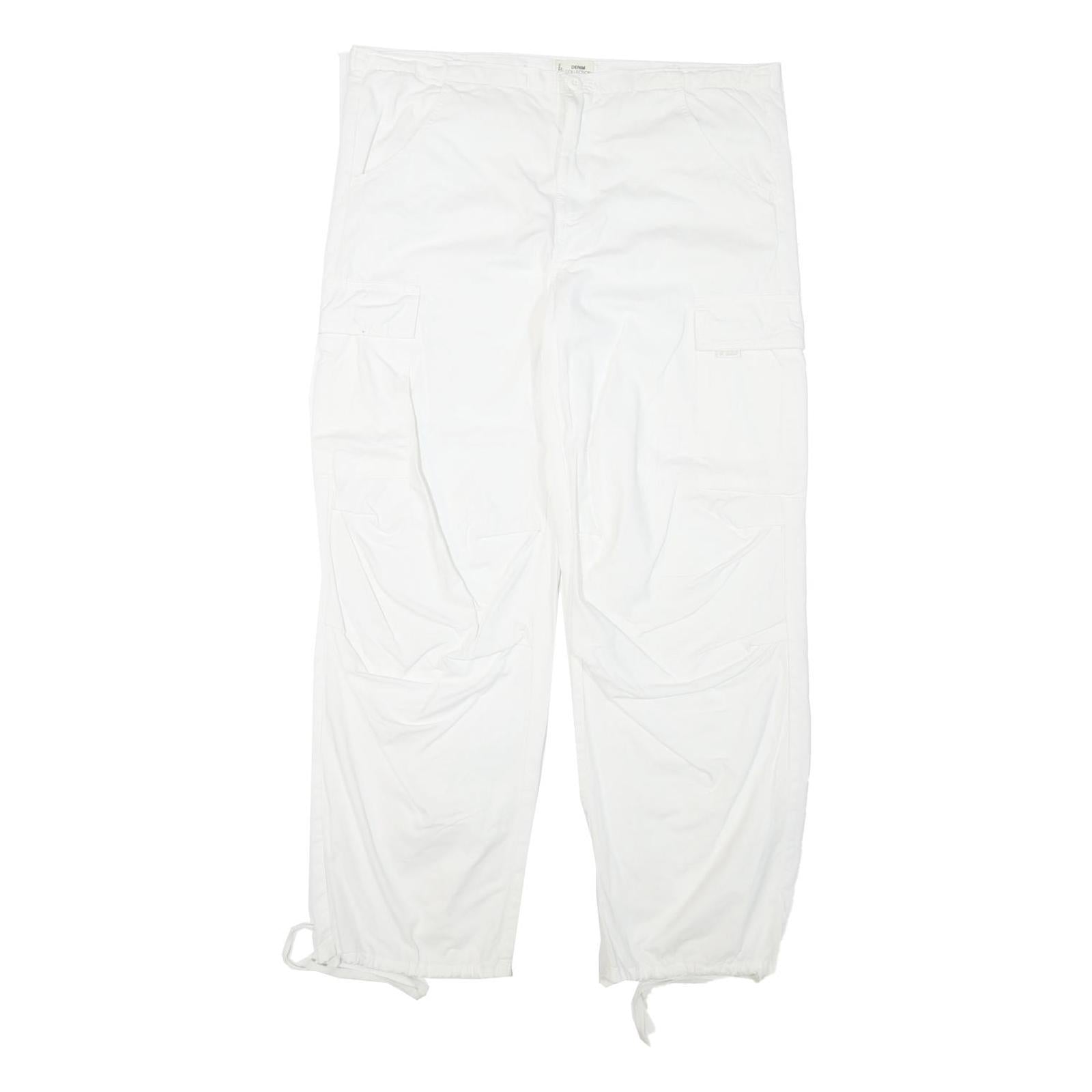 TALLY WEIJL Womens Cotton Blend White Relaxed Cargo Trousers W36 L29 Refurbished - N/A refurbished available on Cerqular