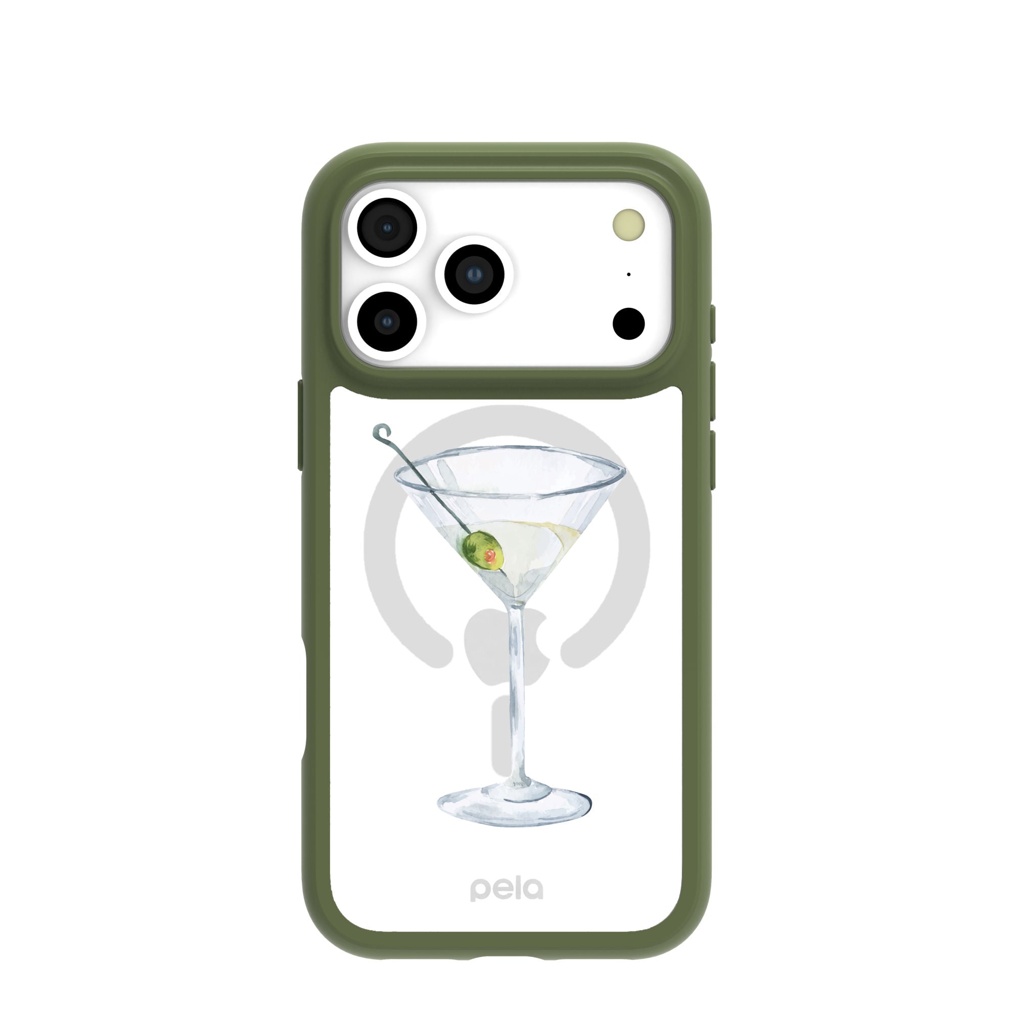 Clear Martini Moment iPhone 17 Pro Max Case With Forest Floor Ridge (MagSafe included) Refurbished - Pela Case refurbished available on Cerqular