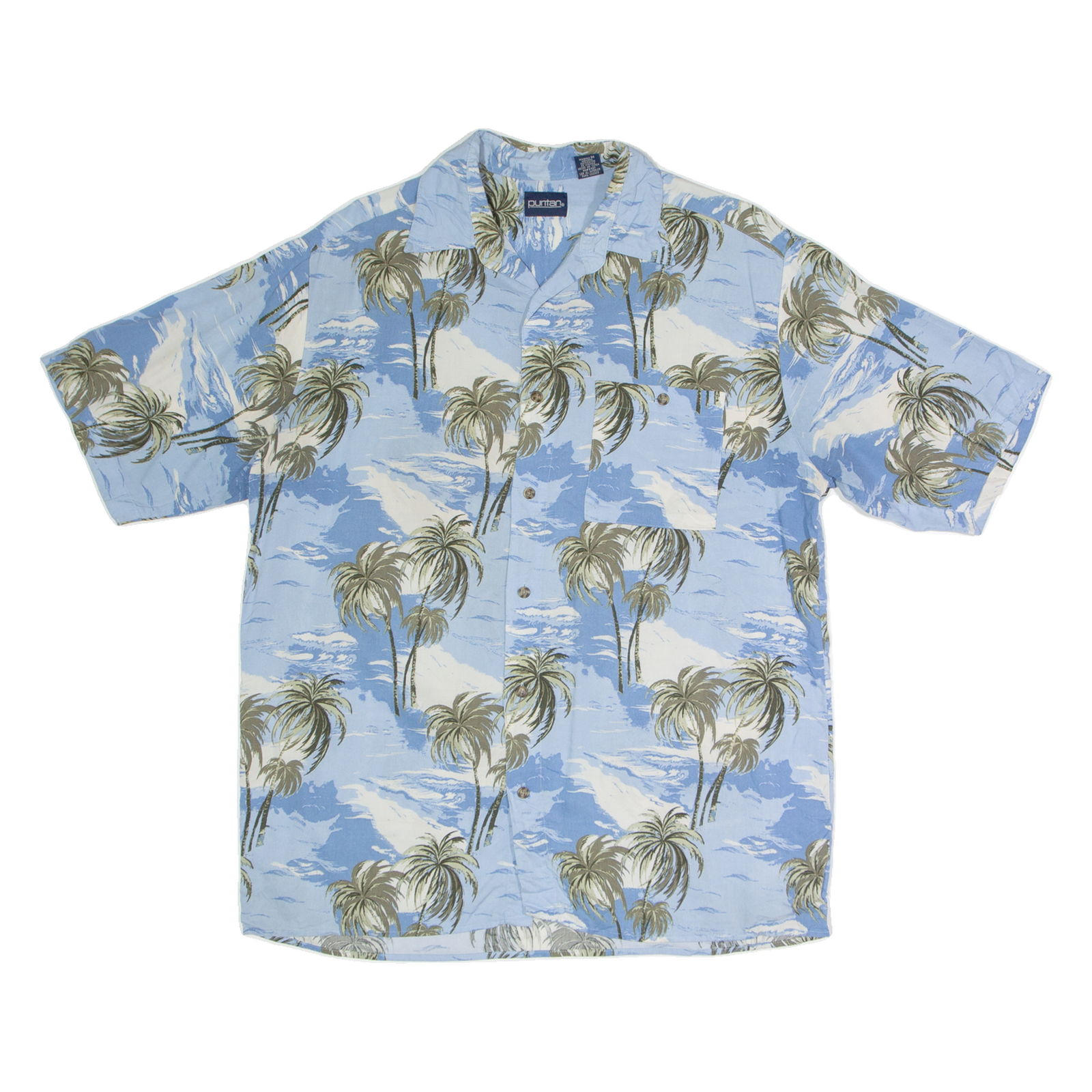 Buy PURITAN Mens Hawaiian Shirt Blue Viscose Crazy Pattern M Refurbished - $16.89 PURITAN Mens Hawaiian Shirt Blue Viscose Crazy Pattern M Refurbished - N/A refurbished available on Cerqular