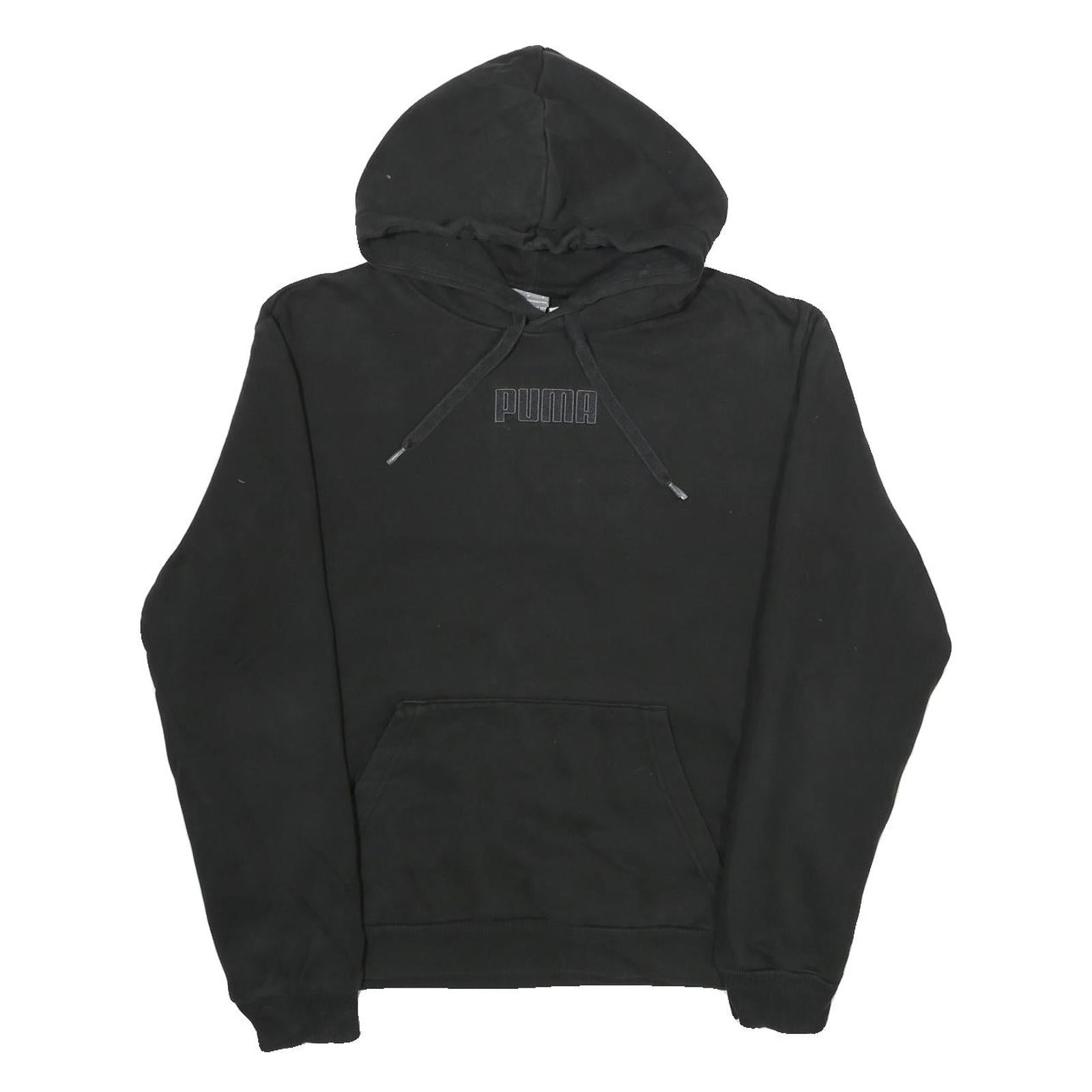 PUMA Mens Black Cotton Hoodie M Pullover Long Sleeve Casual Sweatshirt Refurbished - N/A refurbished available on Cerqular