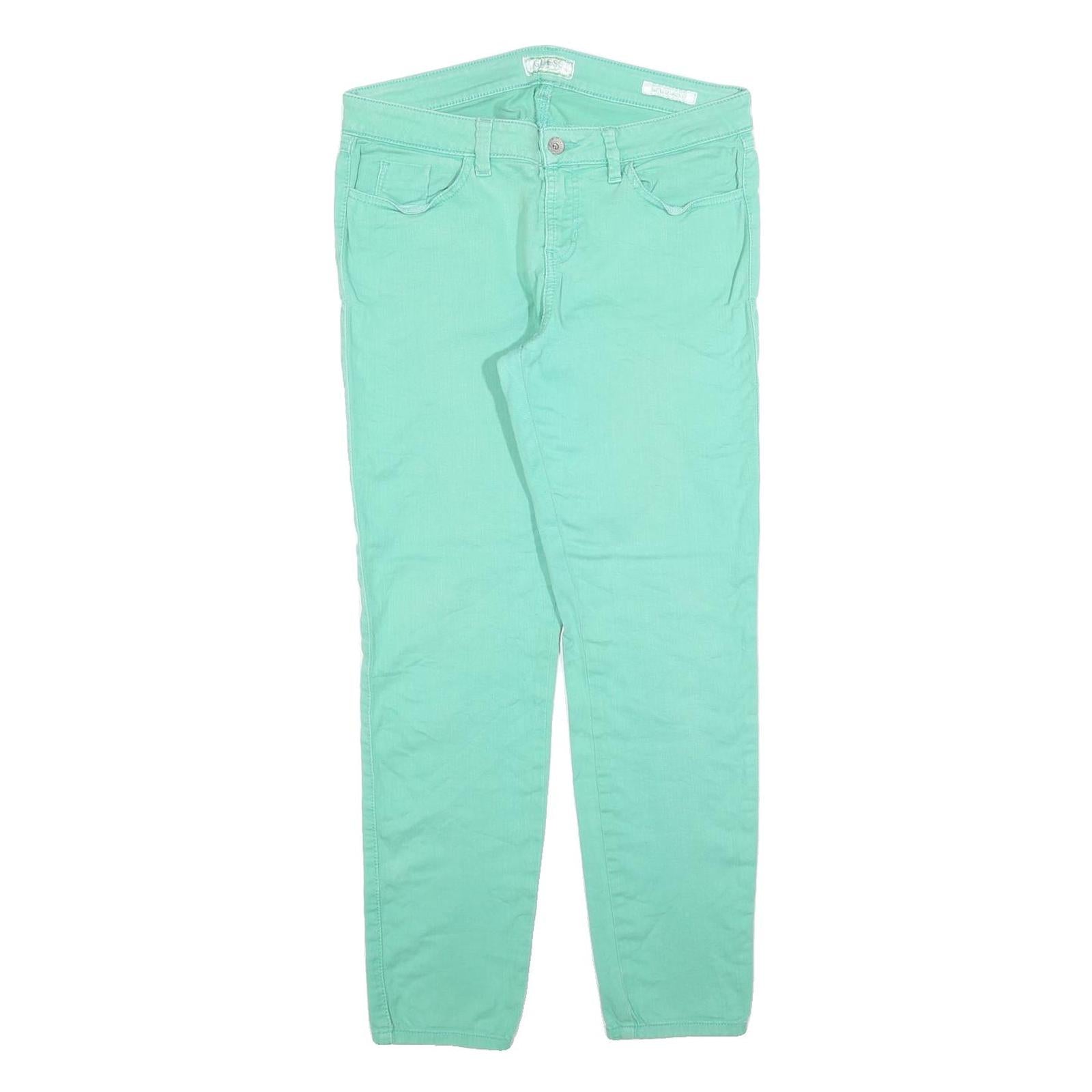 GUESS Womens Jeans Mint Regular Straight Denim W31 L28 Classic Fit Zip Closure Refurbished - N/A refurbished available on Cerqular