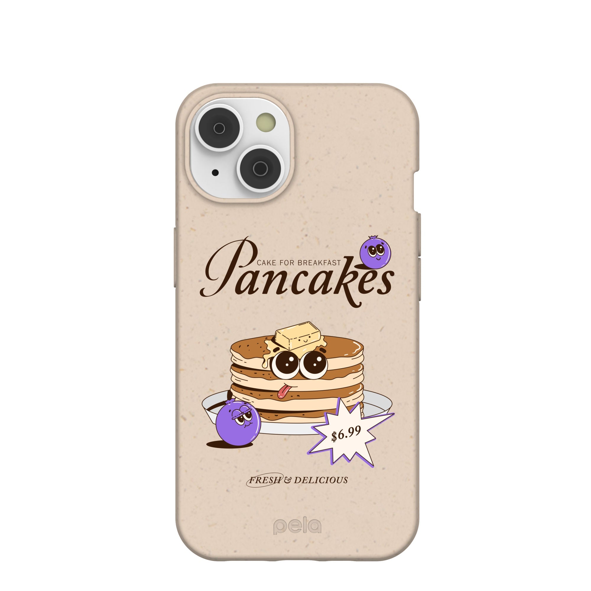 Seashell Pancake Time iPhone 14/16e Case Refurbished - Pela Case refurbished available on Cerqular