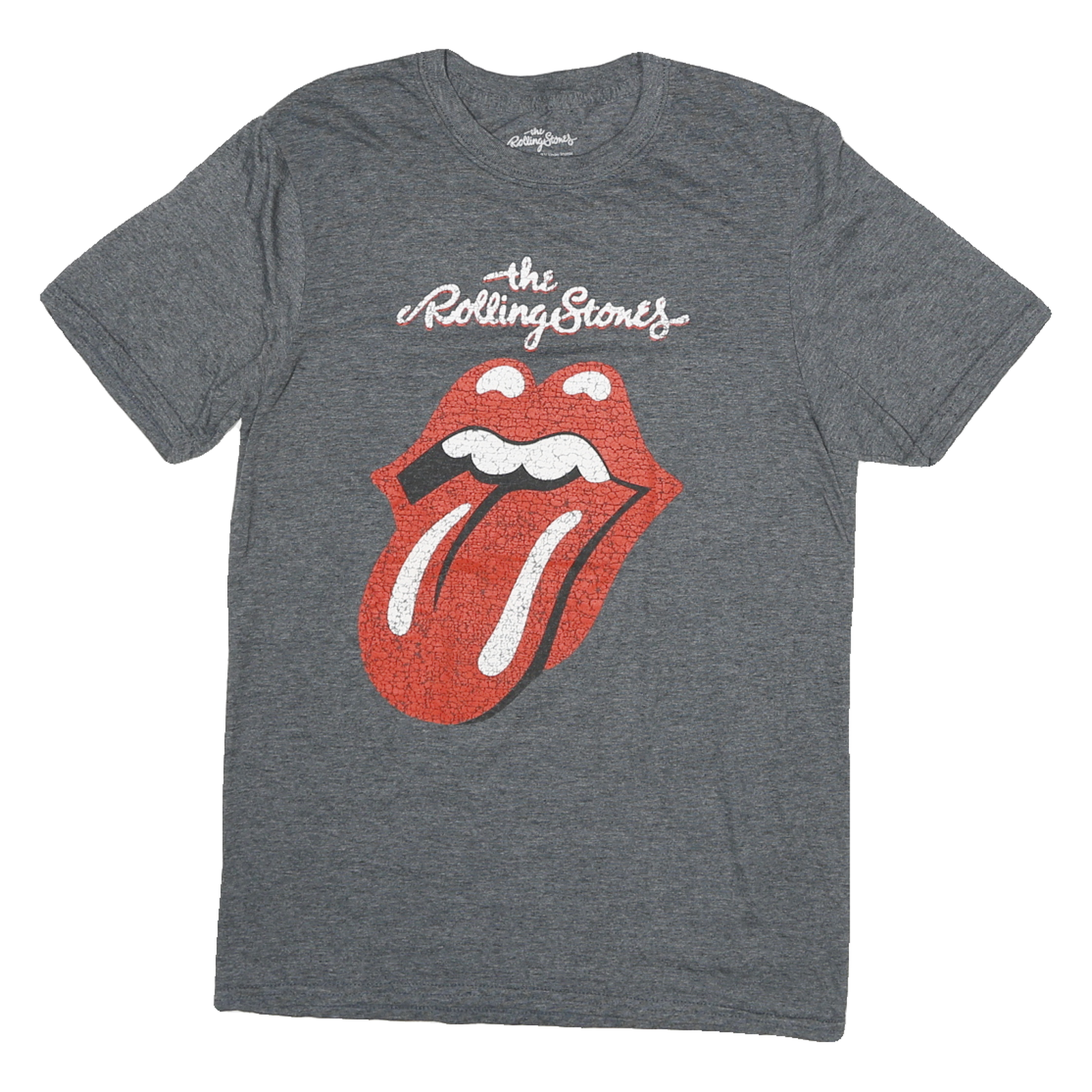 ROLLING STONES Mens Grey Graphic T-Shirt S Short Sleeve Crew Neck Band Logo Refurbished - N/A refurbished available on Cerqular