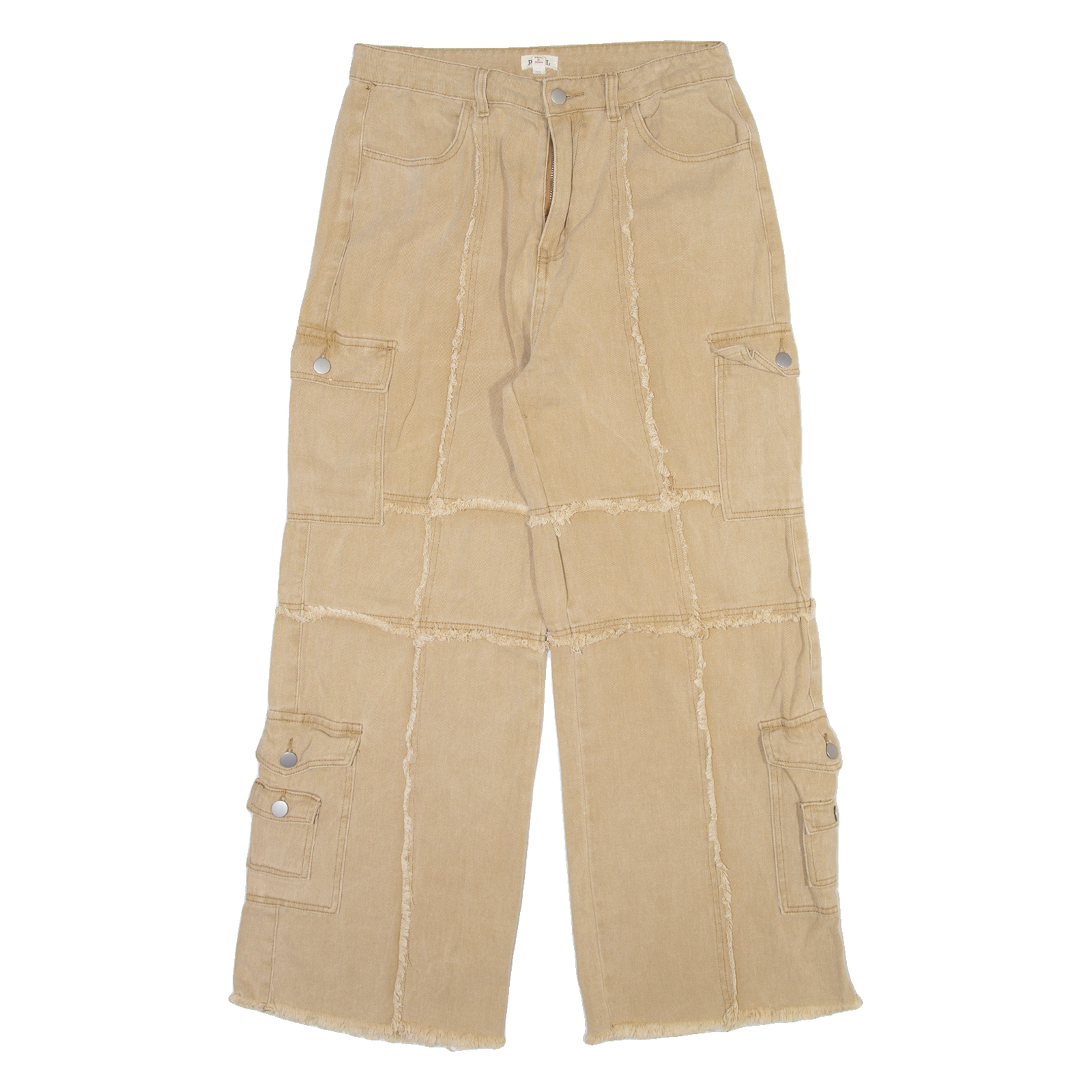 POL Cargo Womens Trousers Beige Relaxed Wide-Leg W30 L28 Refurbished - N/A refurbished available on Cerqular