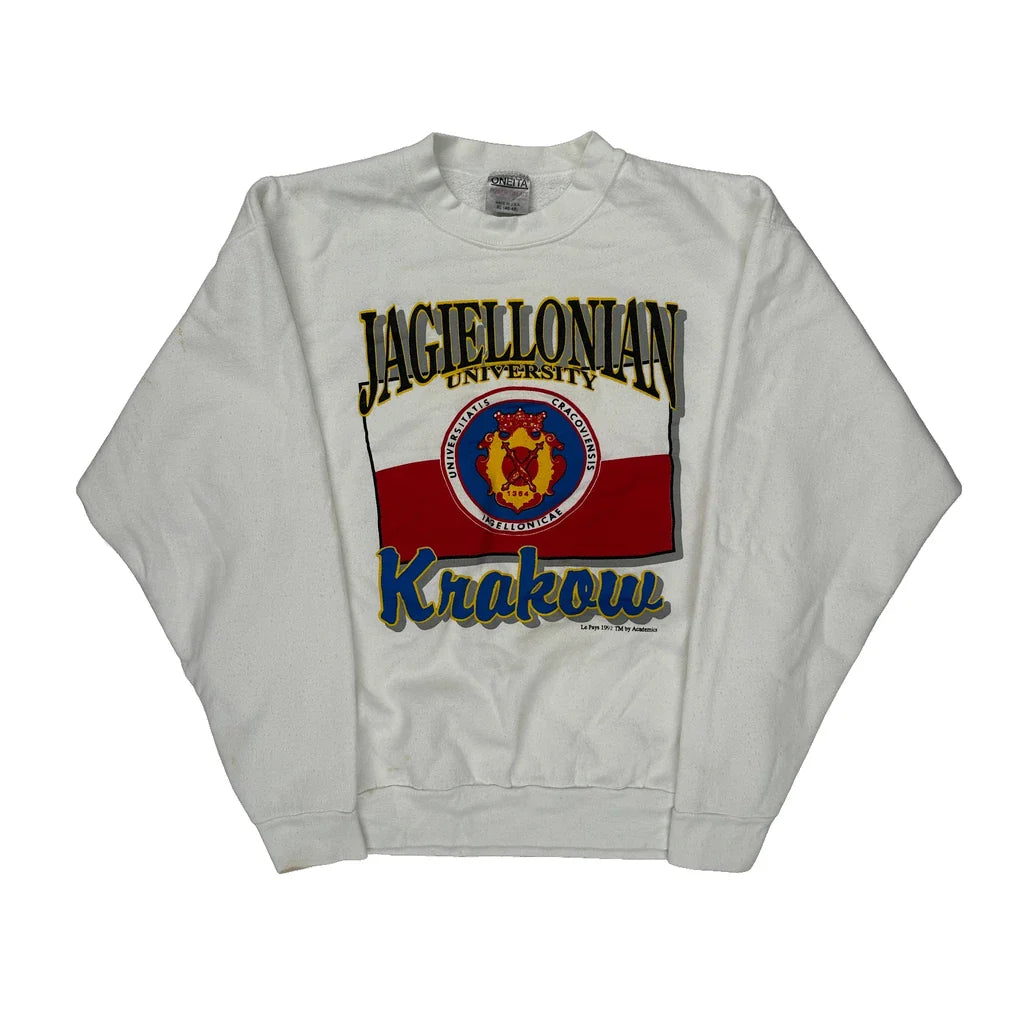 Buy Oneita College Sweatshirt - XL Blue Cotton Refurbished - $24.11 Oneita College Sweatshirt - XL Blue Cotton Refurbished - Thrifted (note: this is a term often used to describe second- refurbished available on Cerqular