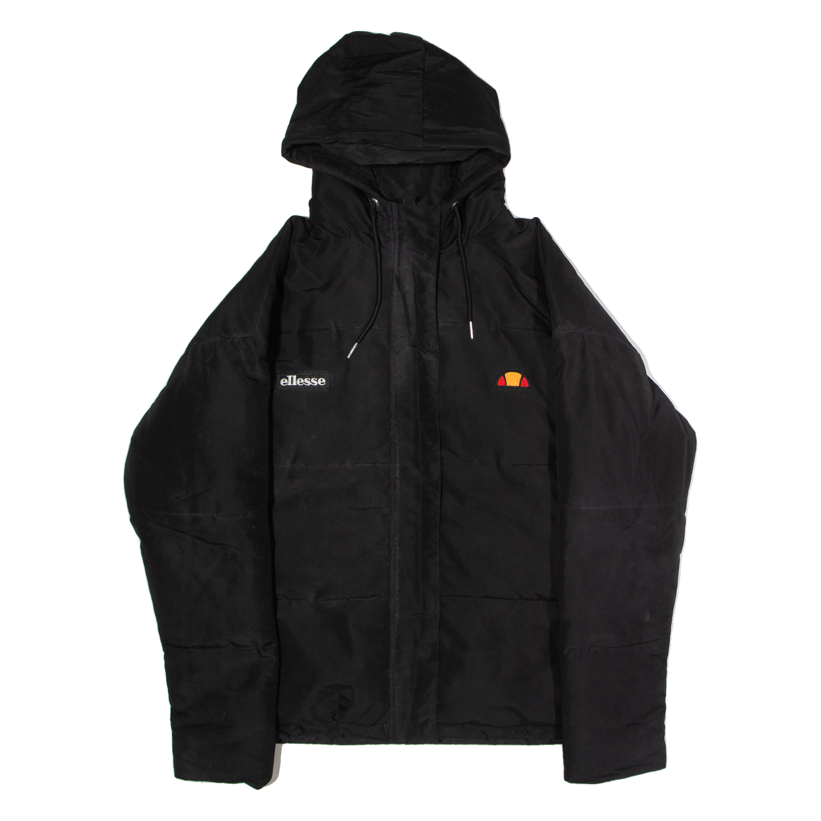 ELLESSE Womens Puffer Jacket Black Hooded UK 8 Refurbished - N/A refurbished available on Cerqular