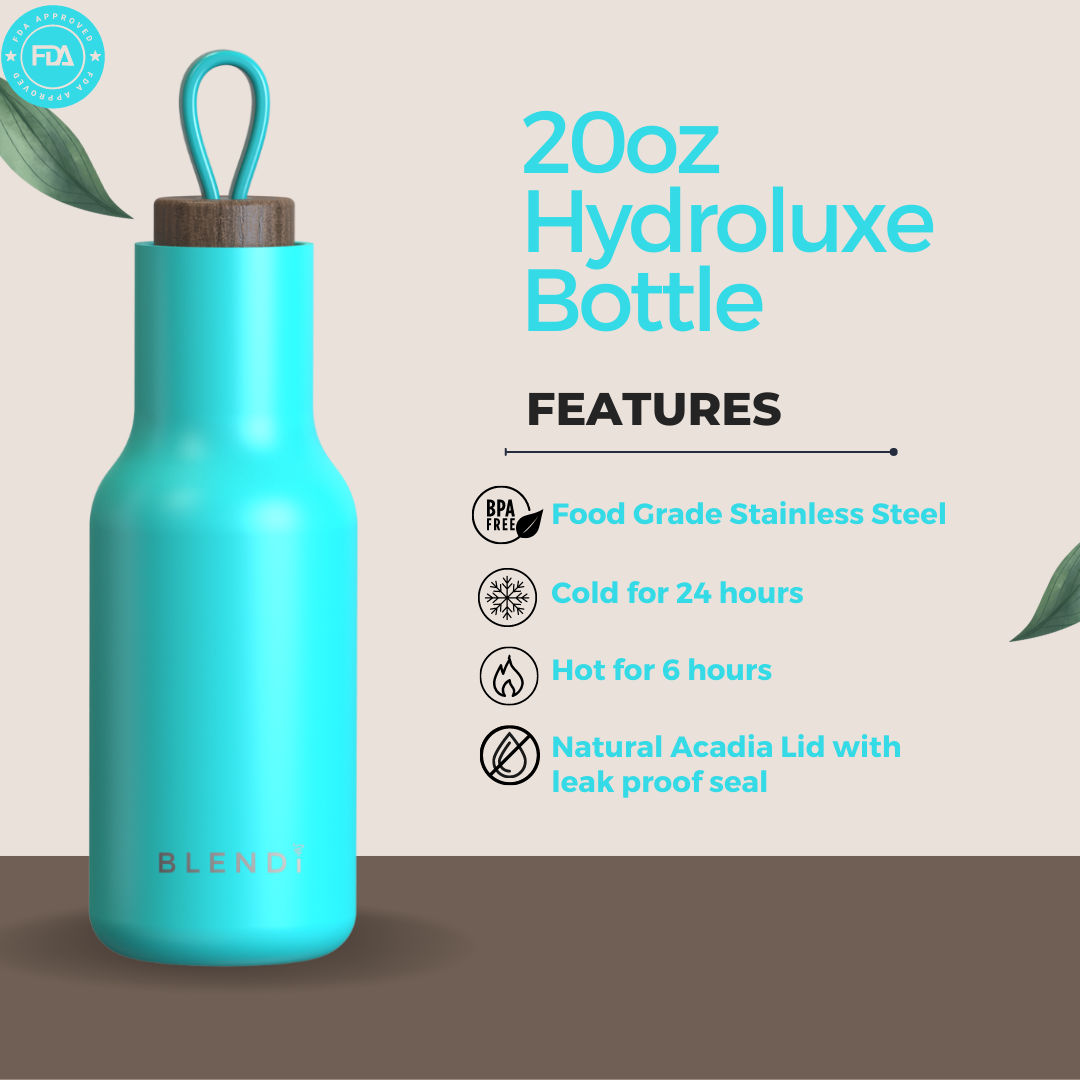Hydroluxe Tumbler Water Bottle 20oz | Color: Turquoise Refurbished - Blendi refurbished available on Cerqular