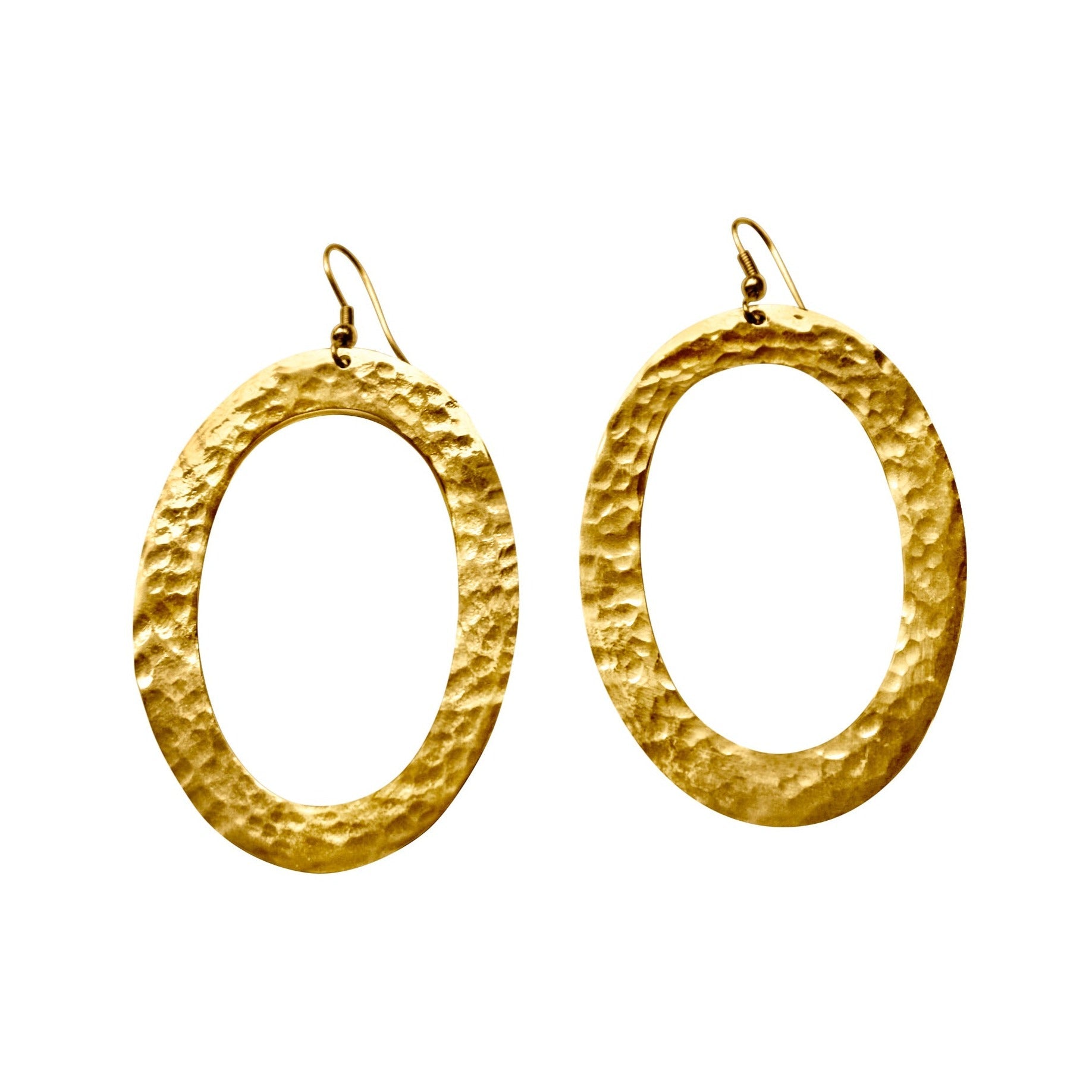 Lana Oval Hoops Earrings | Material: 24K Plated Gold Refurbished - N/A refurbished available on Cerqular