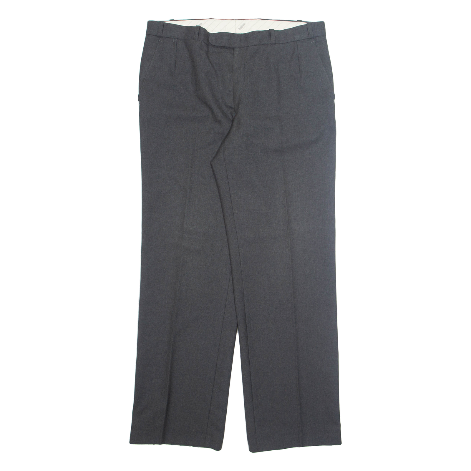 HAGMAN Chino Mens Trousers Grey Regular Straight W32 L30 Refurbished - N/A refurbished available on Cerqular