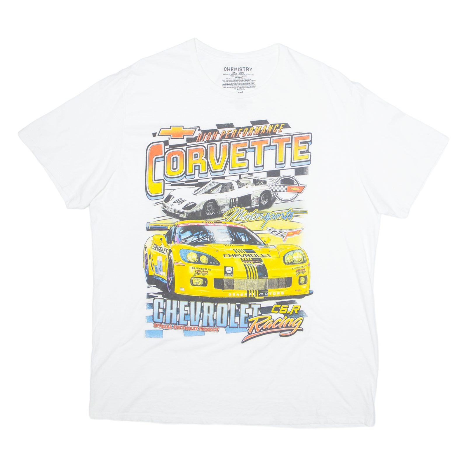 CHEMISTRY Corvette Mens T-Shirt White USA XL Refurbished - N/A refurbished available on Cerqular