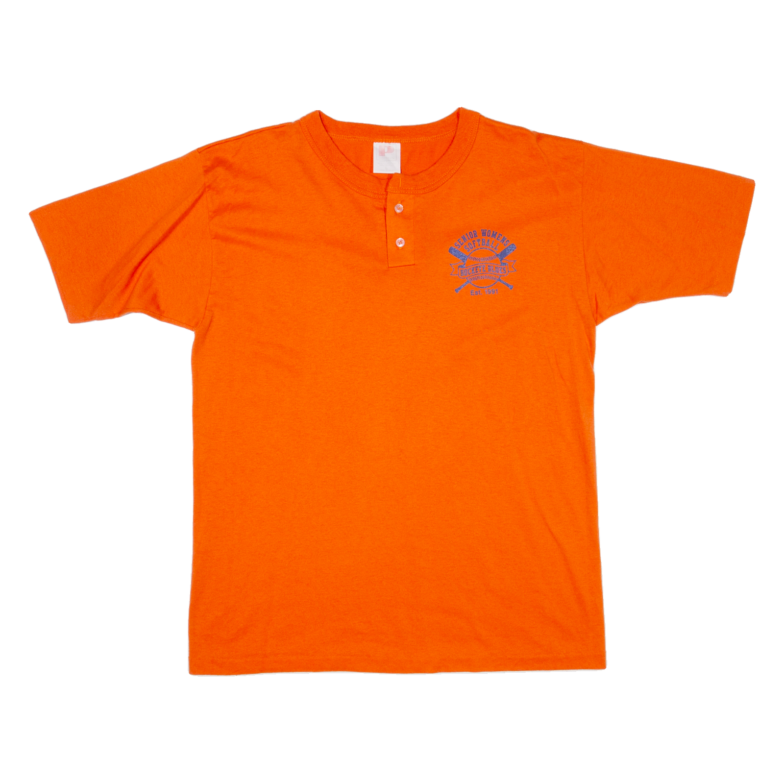 Senior Womens Softball Buckeye Blues Womens T-Shirt Orange 90s USA L Refurbished - N/A refurbished available on Cerqular