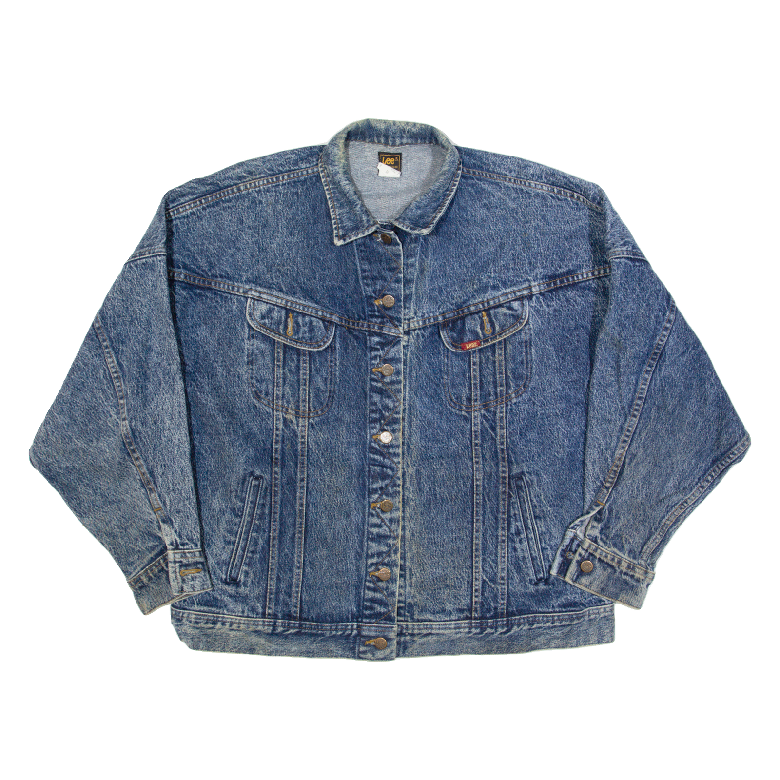 LEE Oversized Womens Denim Jacket Blue 90s M Refurbished - N/A refurbished available on Cerqular
