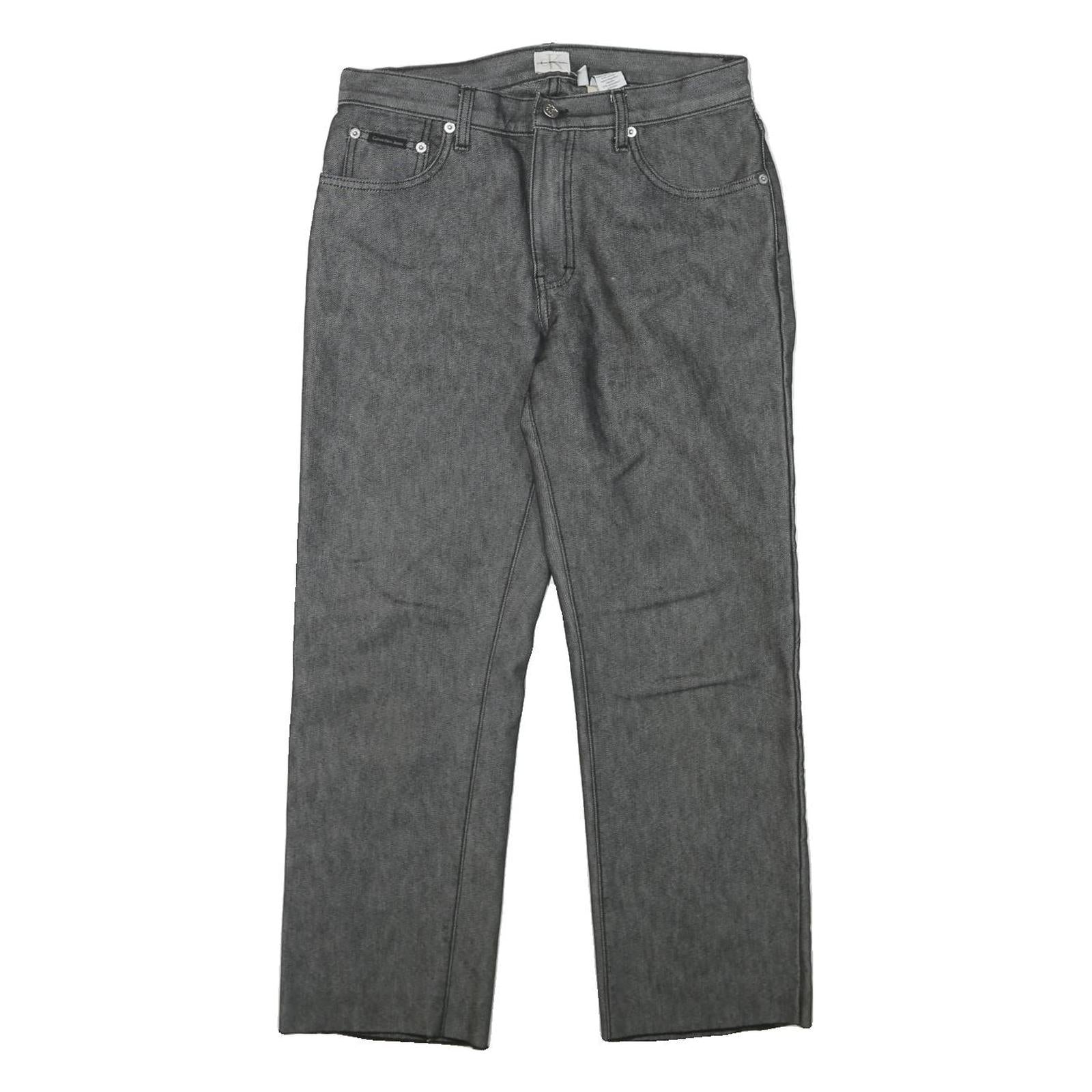 CALVIN KLEIN JEANS Mens Regular Fit Grey Denim Cotton Blend W30 L26 Straight Leg Refurbished - N/A refurbished available on Cerqular